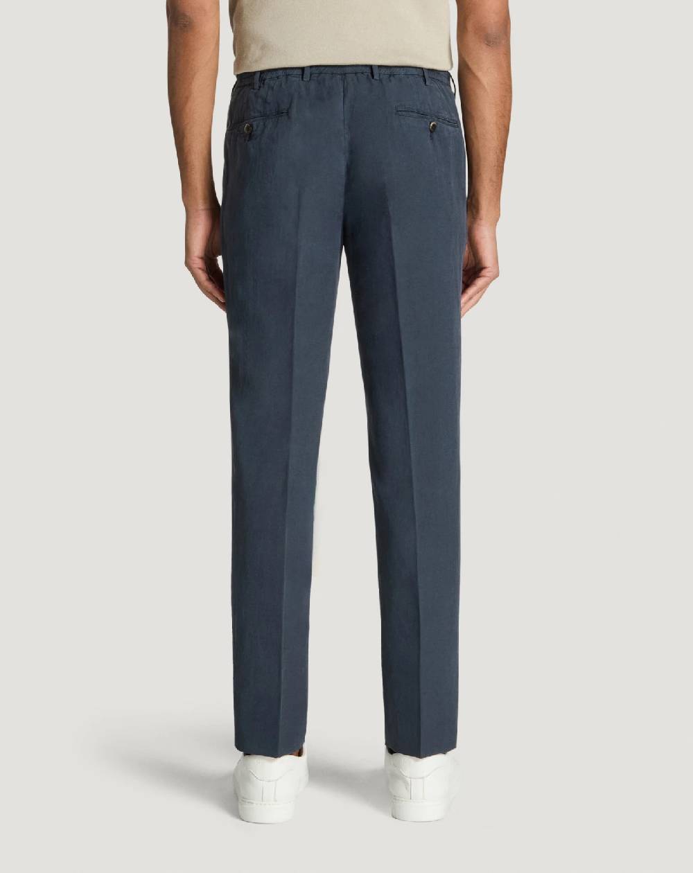 Pt Torino Pantaloni Slim in cotone e lino batavia Hotsell