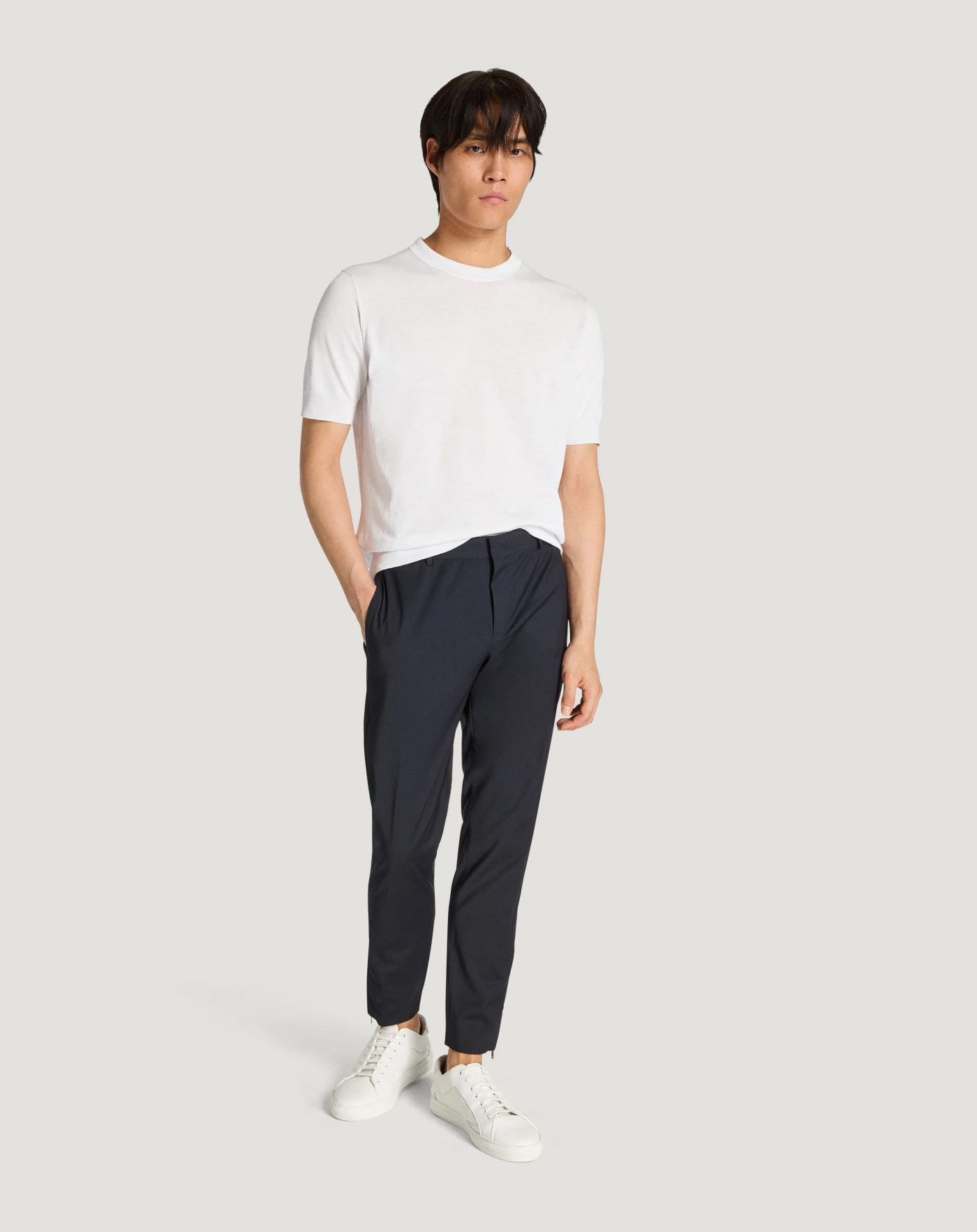 Pt Torino Pantaloni Epsilon Zip in lana active In Vendita