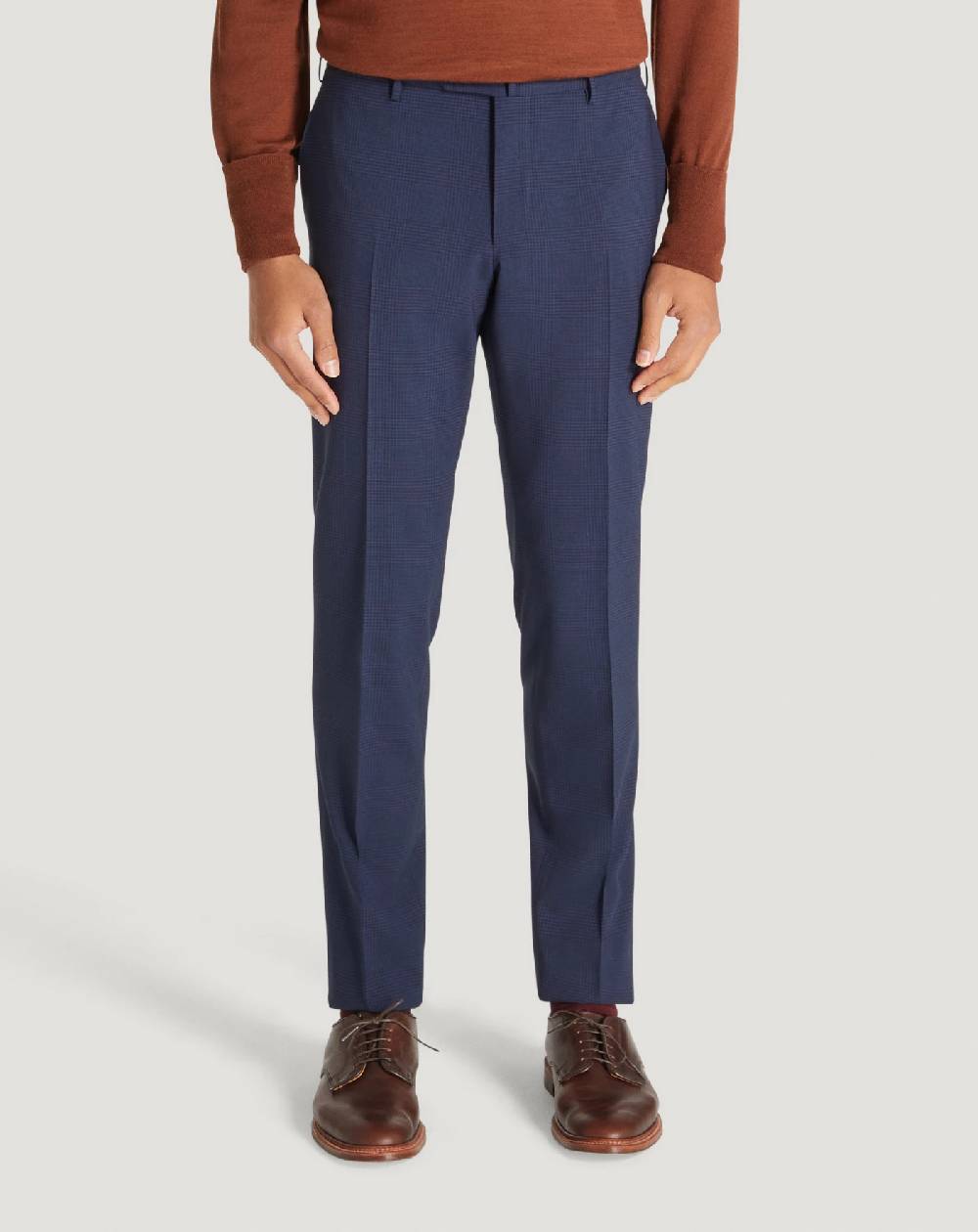 Pt Torino Pantaloni Superslim in lana a quadri Saldi