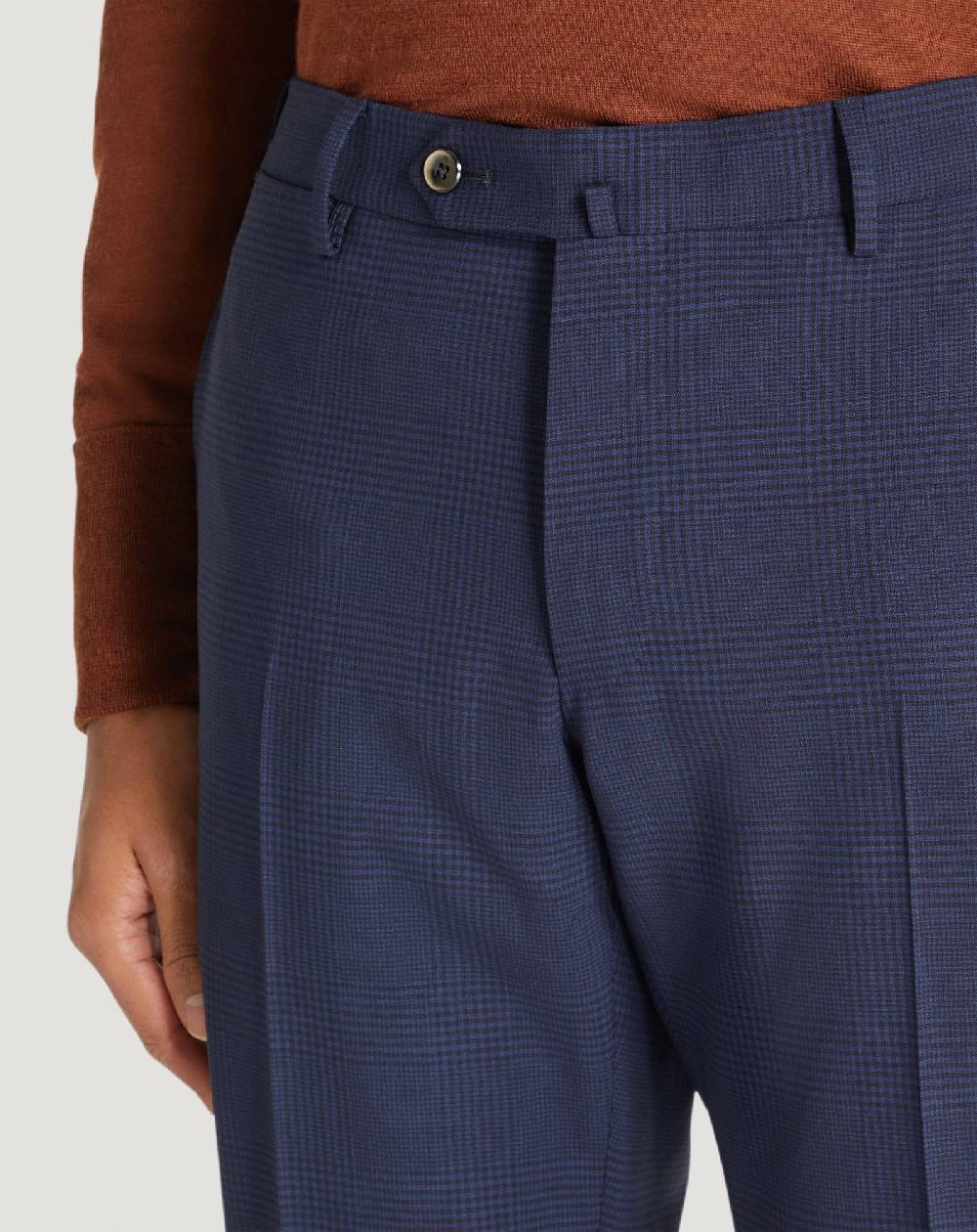 Pt Torino Pantaloni Superslim in lana a quadri Saldi