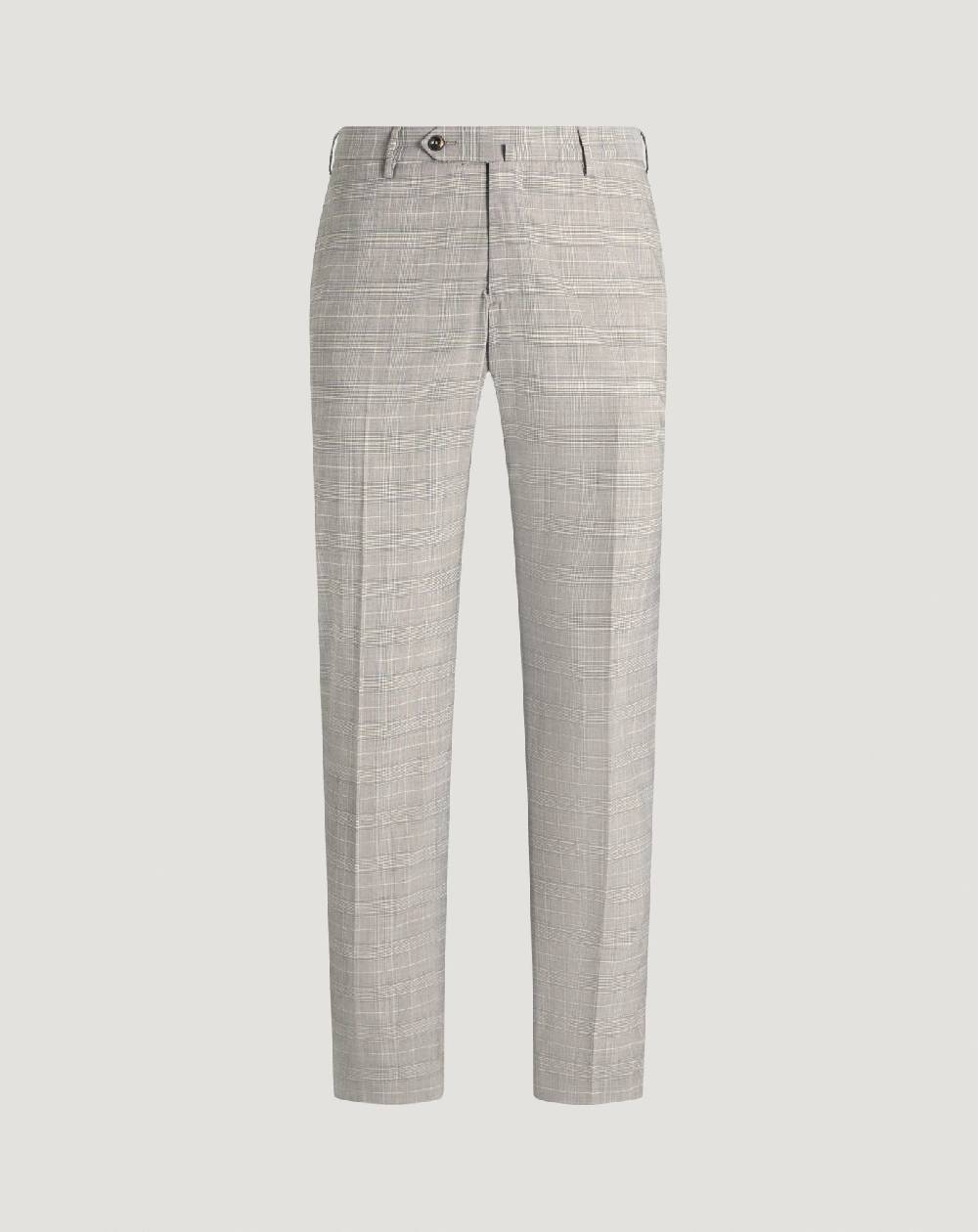 Pt Torino Pantaloni Superslim in tecno lana a quadri