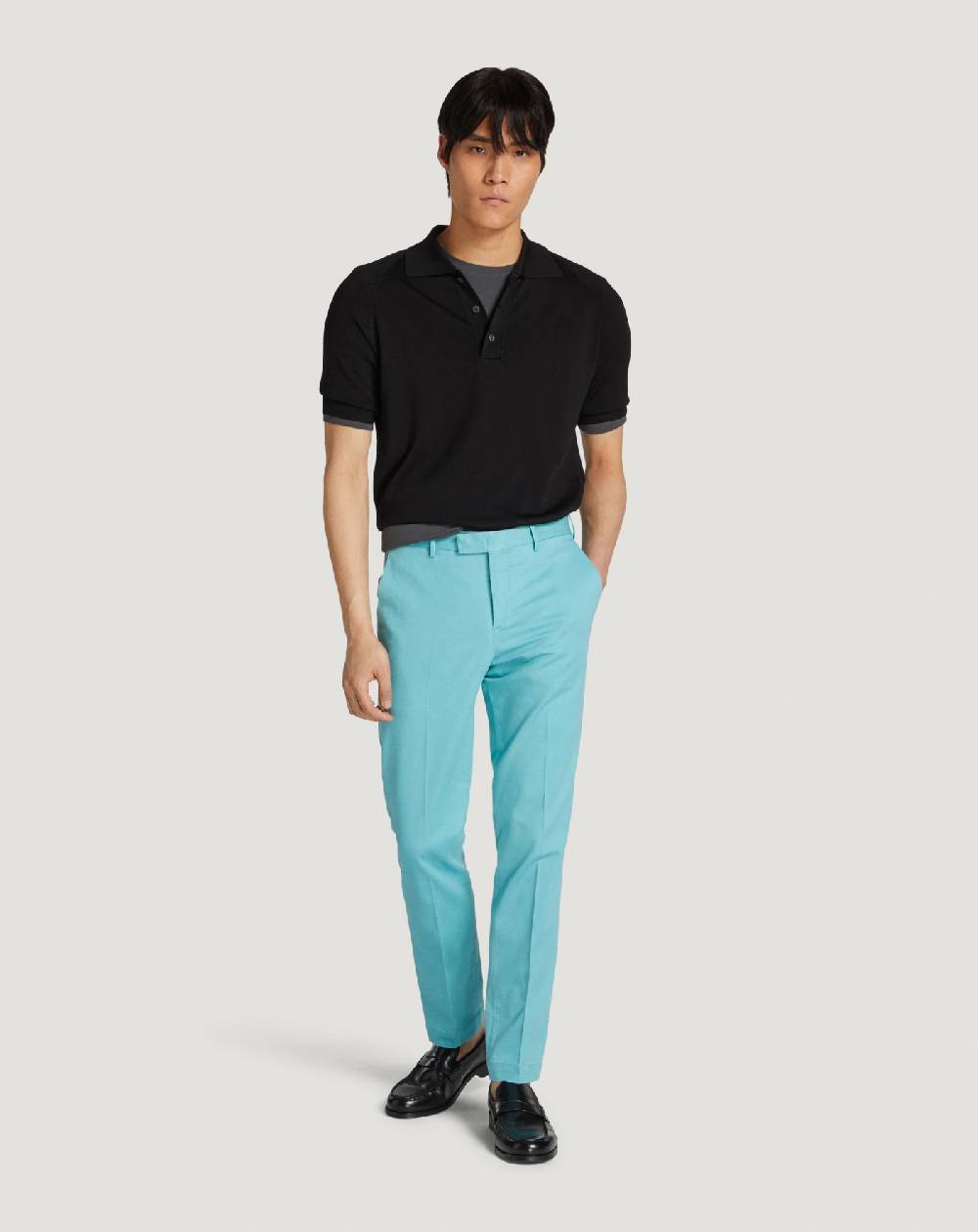 Pt Torino Pantaloni Master in cotone stretch délavé Moda