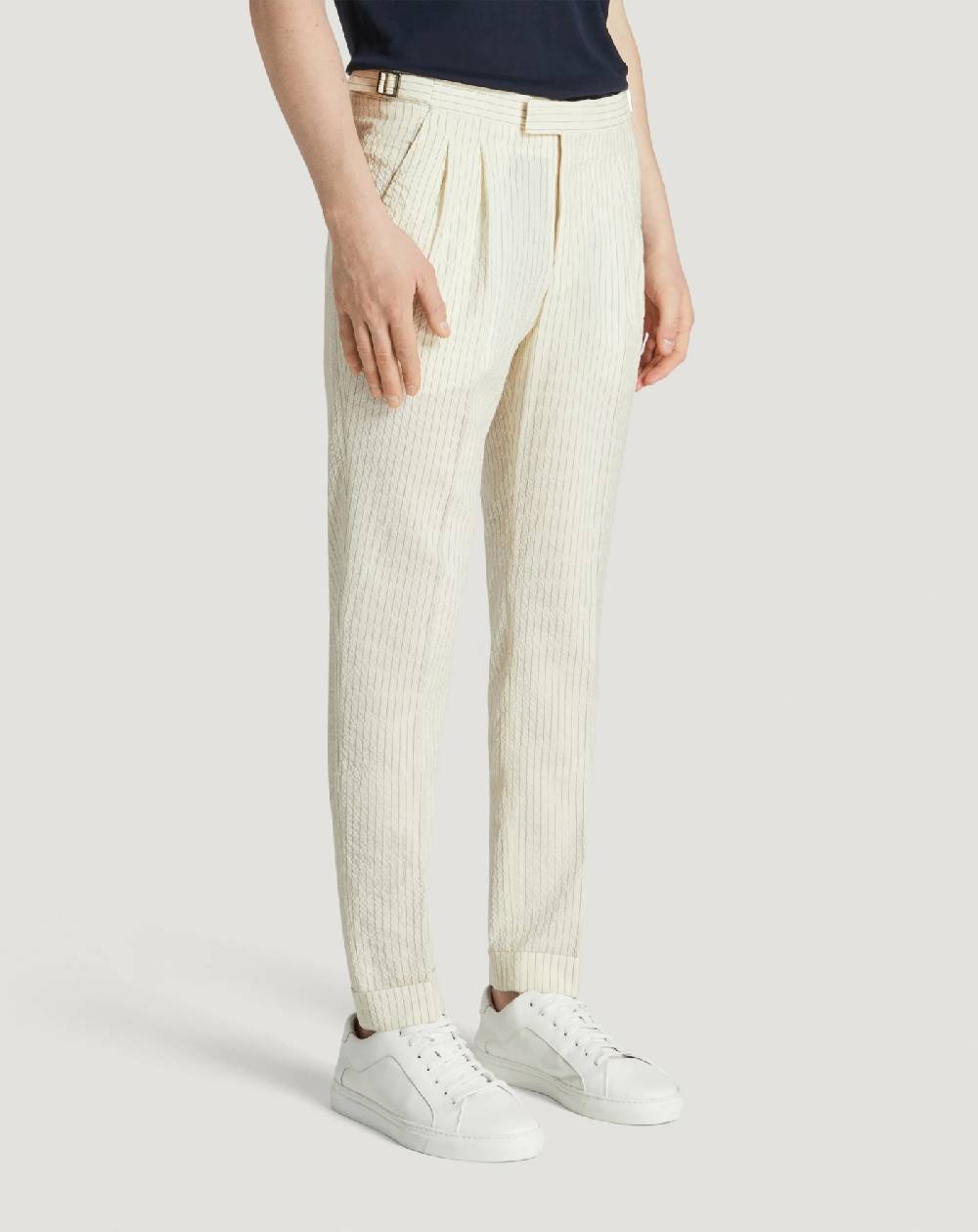 Pt Torino Pantaloni Master in lana seersucker Negozio online di fabbrica