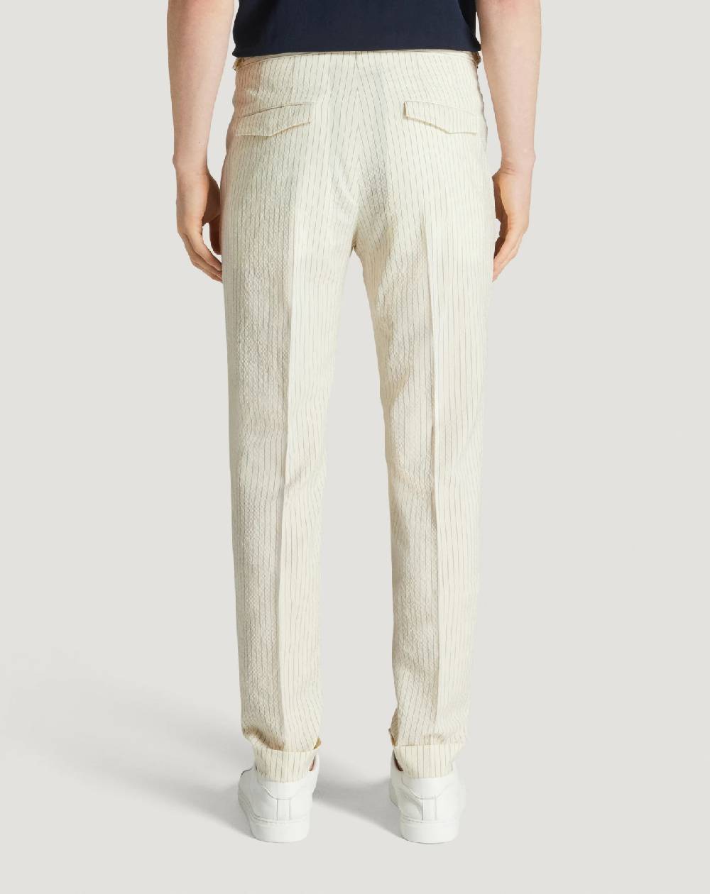 Pt Torino Pantaloni Master in lana seersucker Negozio online di fabbrica