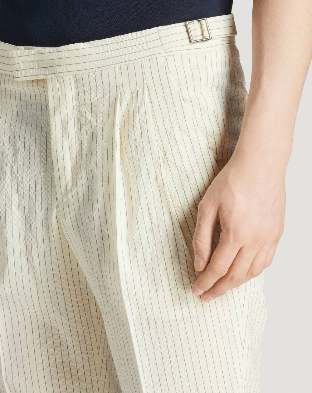 Pt Torino Pantaloni Master in lana seersucker Negozio online di fabbrica