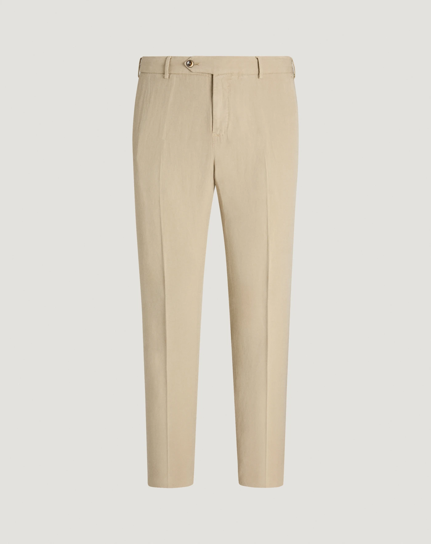 Pt Torino Pantaloni Slim in cotone e lino batavia
