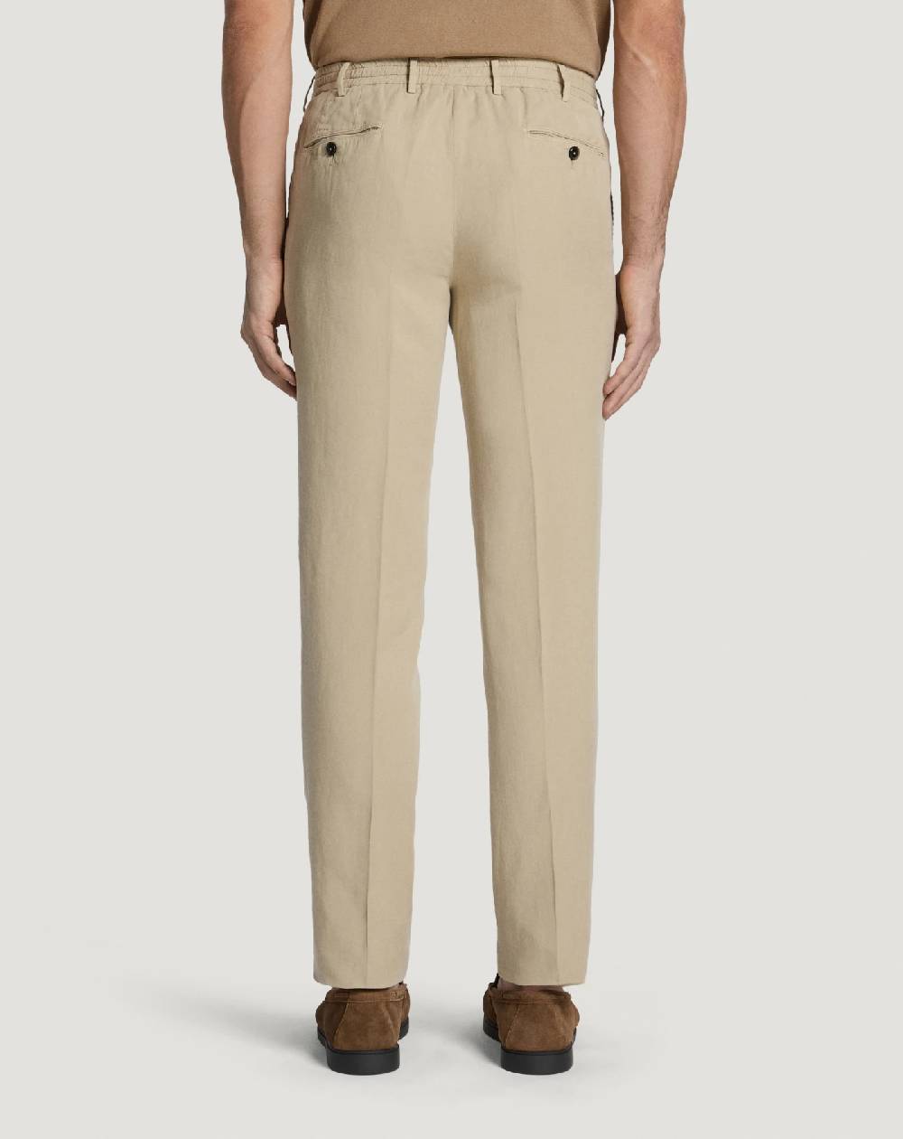 Pt Torino Pantaloni Slim in cotone e lino batavia Acquista Ora