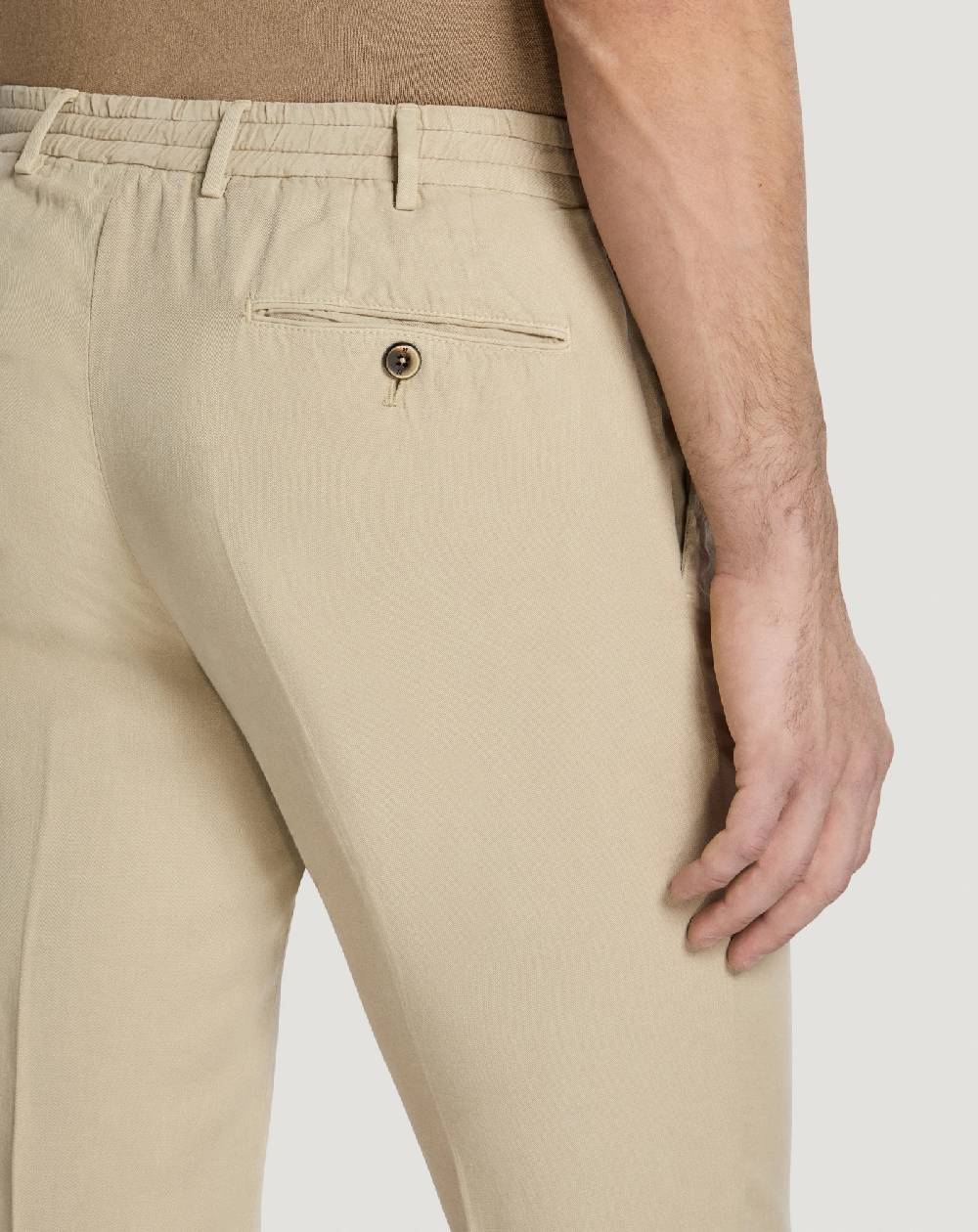 Pt Torino Pantaloni Slim in cotone e lino batavia Acquista Ora