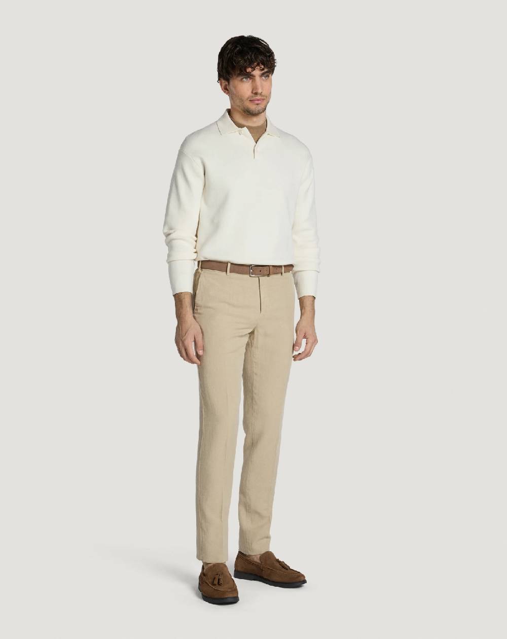 Pt Torino Pantaloni Slim in cotone e lino batavia Acquista Ora