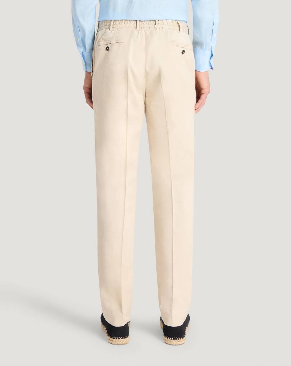 Pt Torino Pantaloni Slim in lino stretch délavé Consegna Veloce