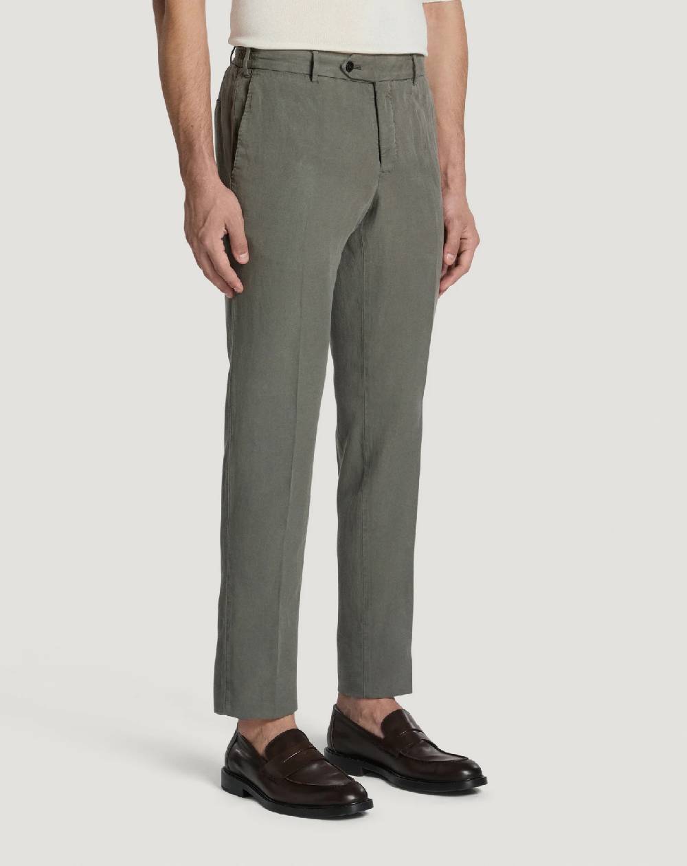 Pt Torino Pantaloni Slim in cotone e lino batavia Convenienza