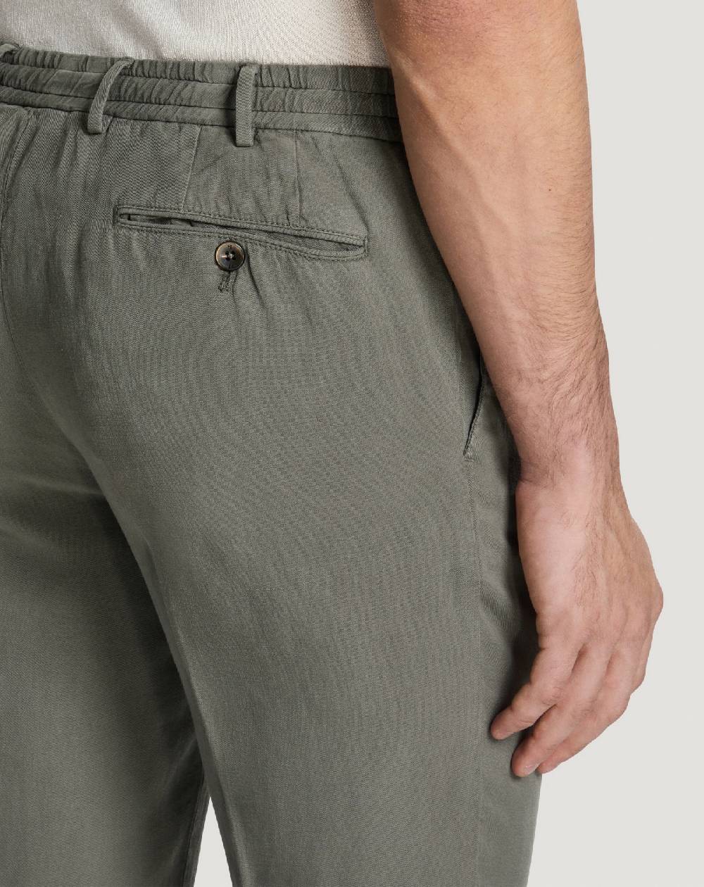 Pt Torino Pantaloni Slim in cotone e lino batavia Convenienza