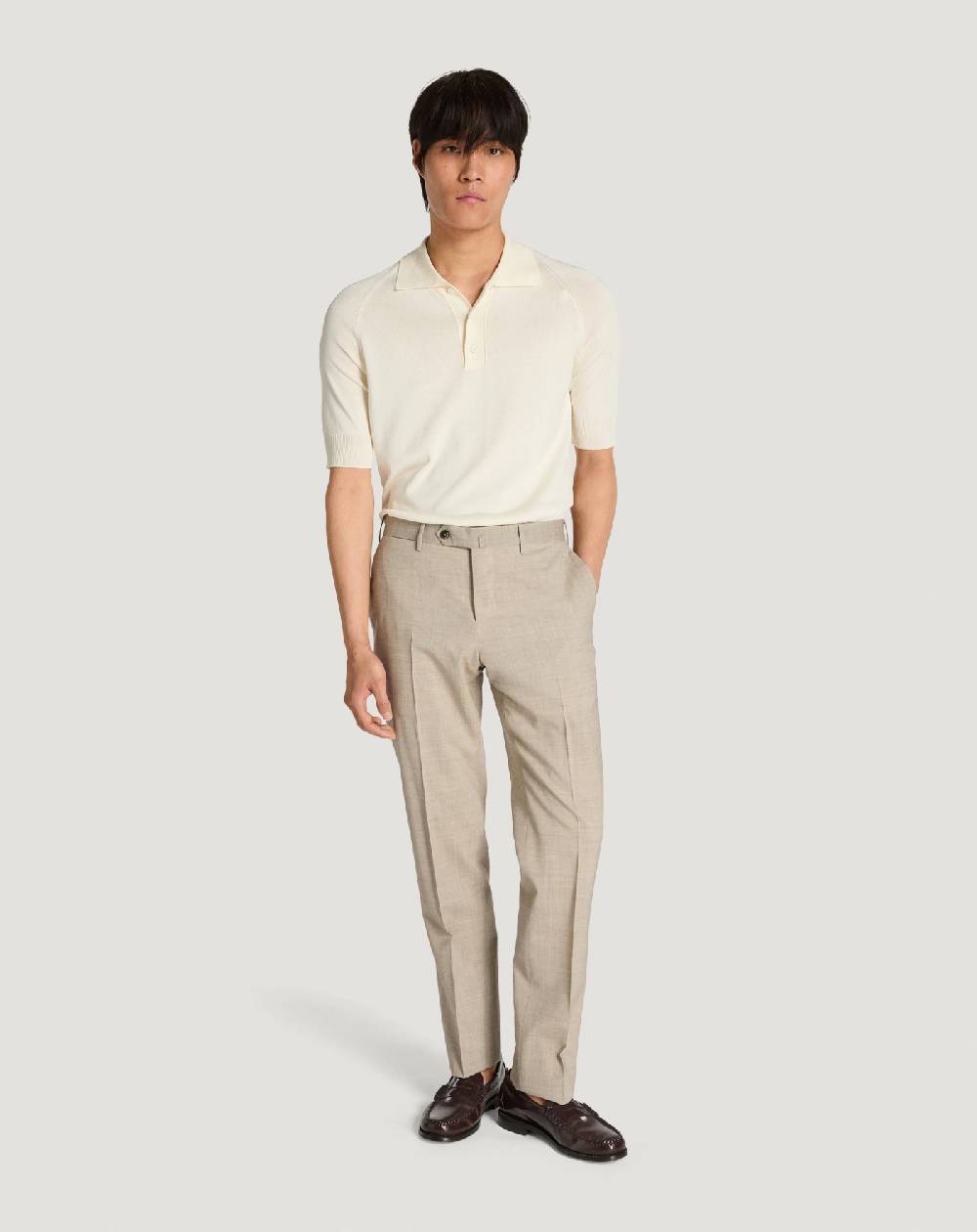 Pt Torino Pantaloni Slim in lana four season Sconto