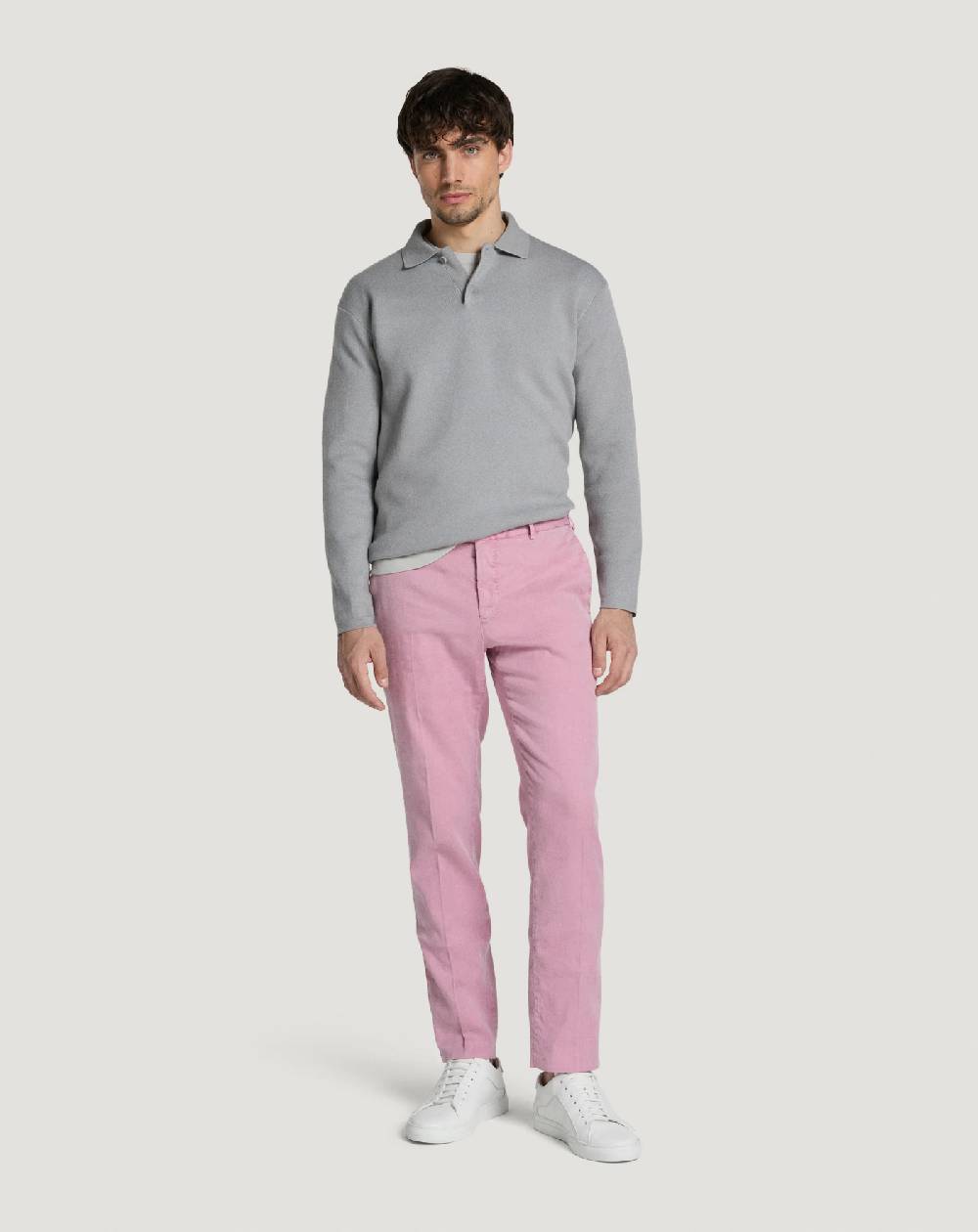 Pt Torino Pantaloni Slim in lino stretch délavé Outlet