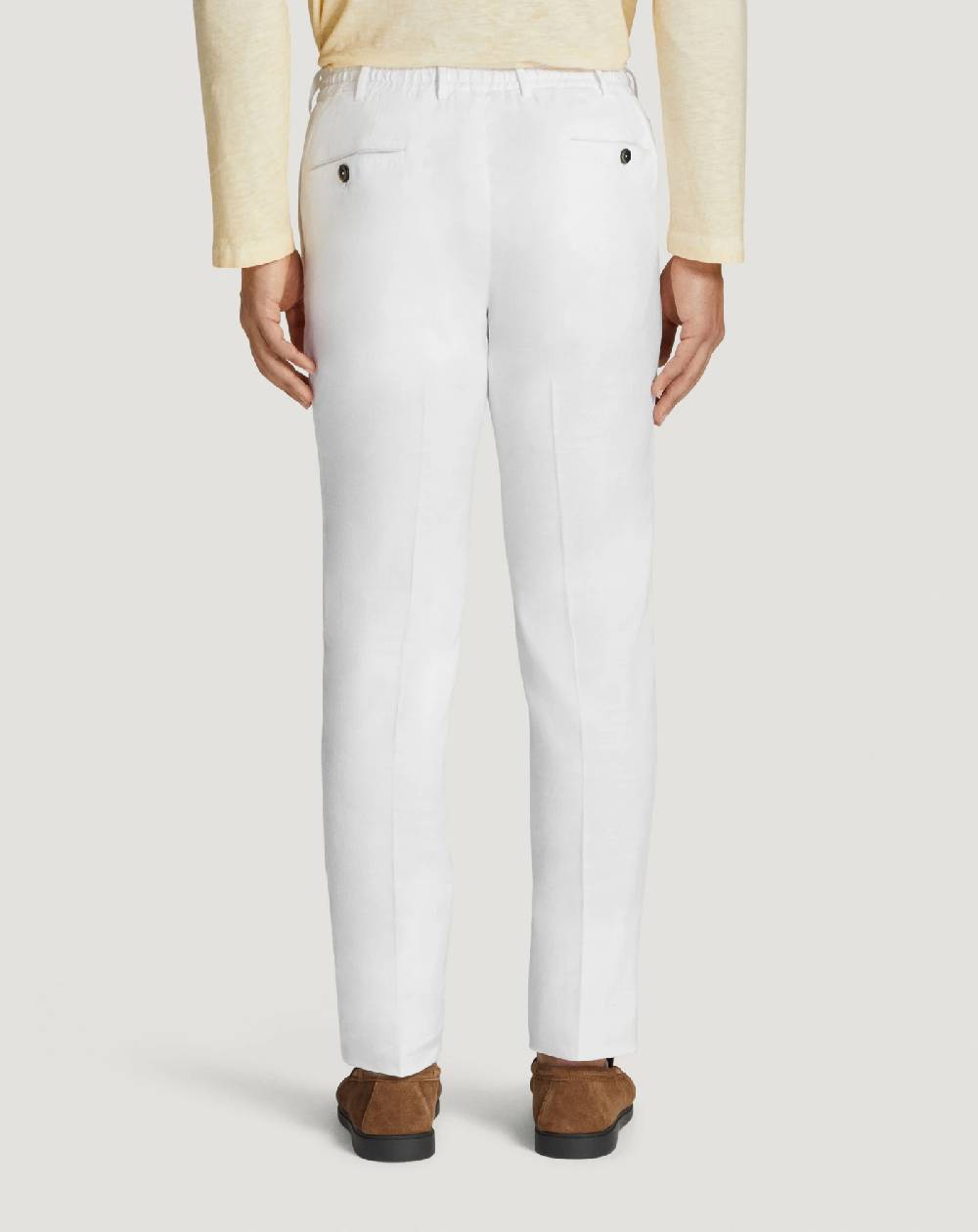 Pt Torino Pantaloni Slim in lino stretch délavé Hotsell