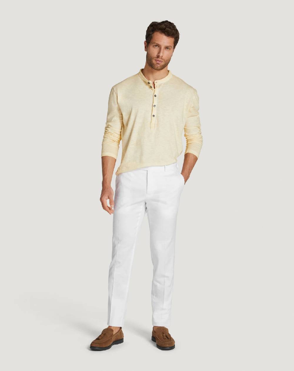 Pt Torino Pantaloni Slim in lino stretch délavé Hotsell