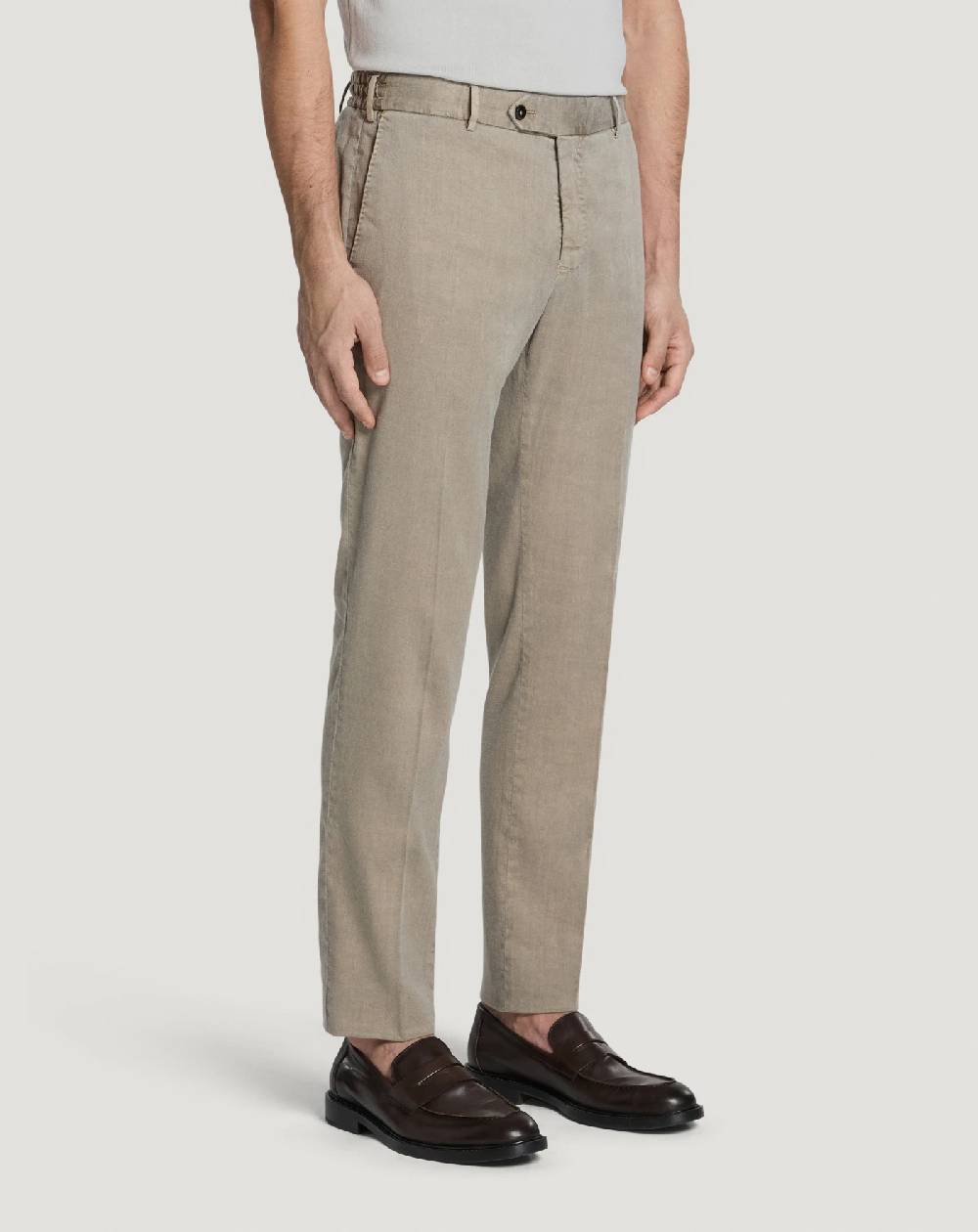 Pt Torino Pantaloni Slim in lino stretch délavé 2025