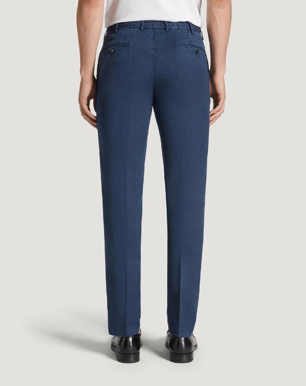 Pt Torino Pantaloni Slim in lino stretch délavé Italia