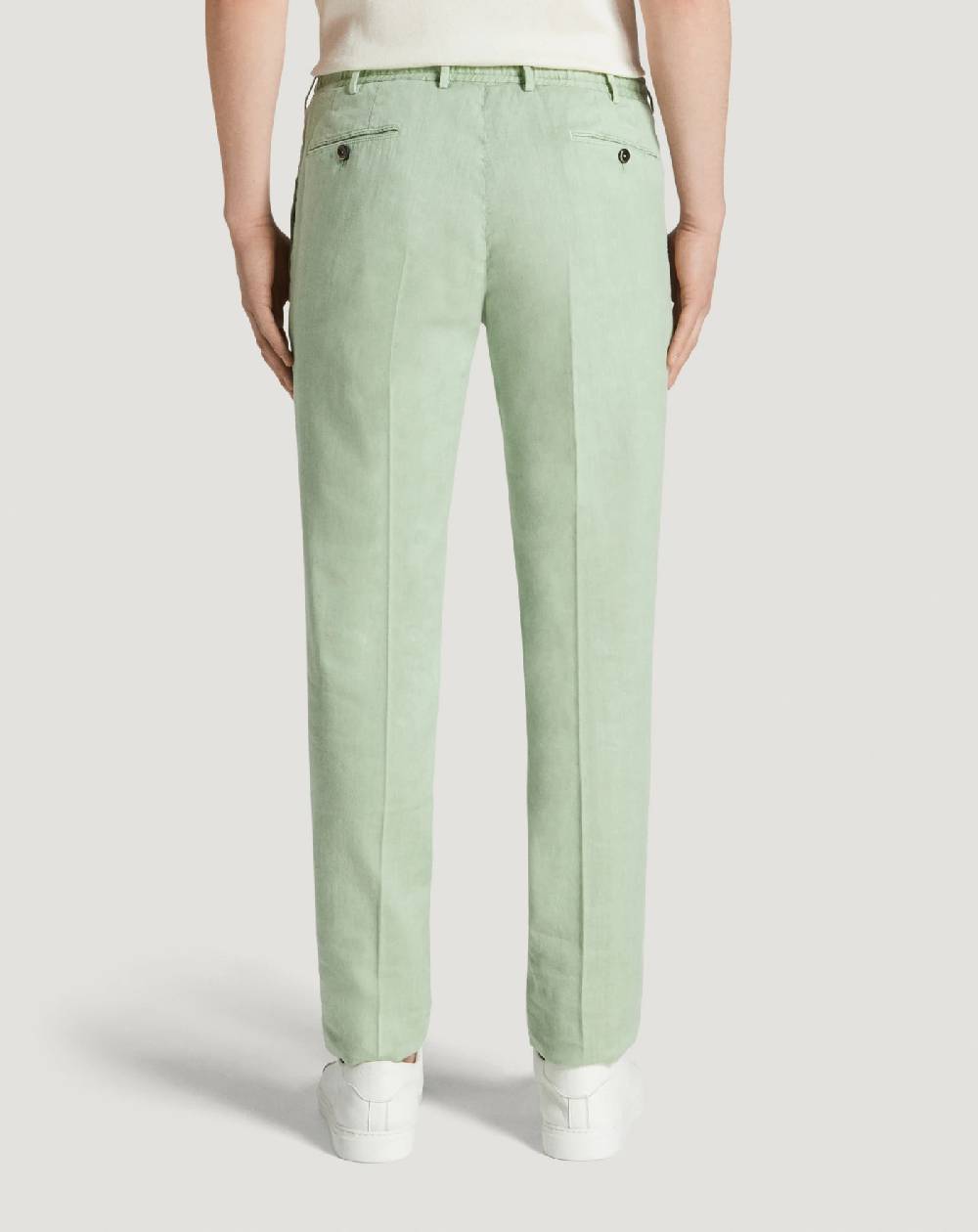 Pt Torino Pantaloni Slim in lino stretch délavé Nuovo
