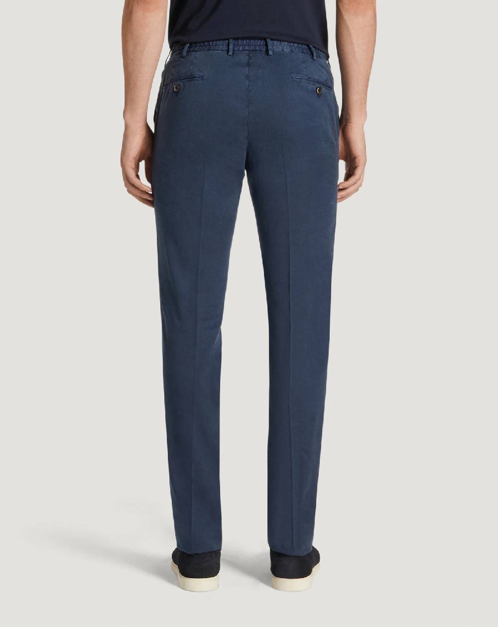 Pt Torino Pantaloni Slim in lino stretch délavé Promozione