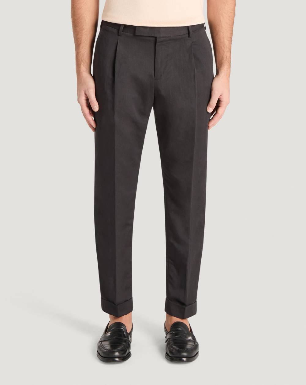 Pt Torino Pantaloni Rebel in gabardina di cotone e lino Promozione Limitata