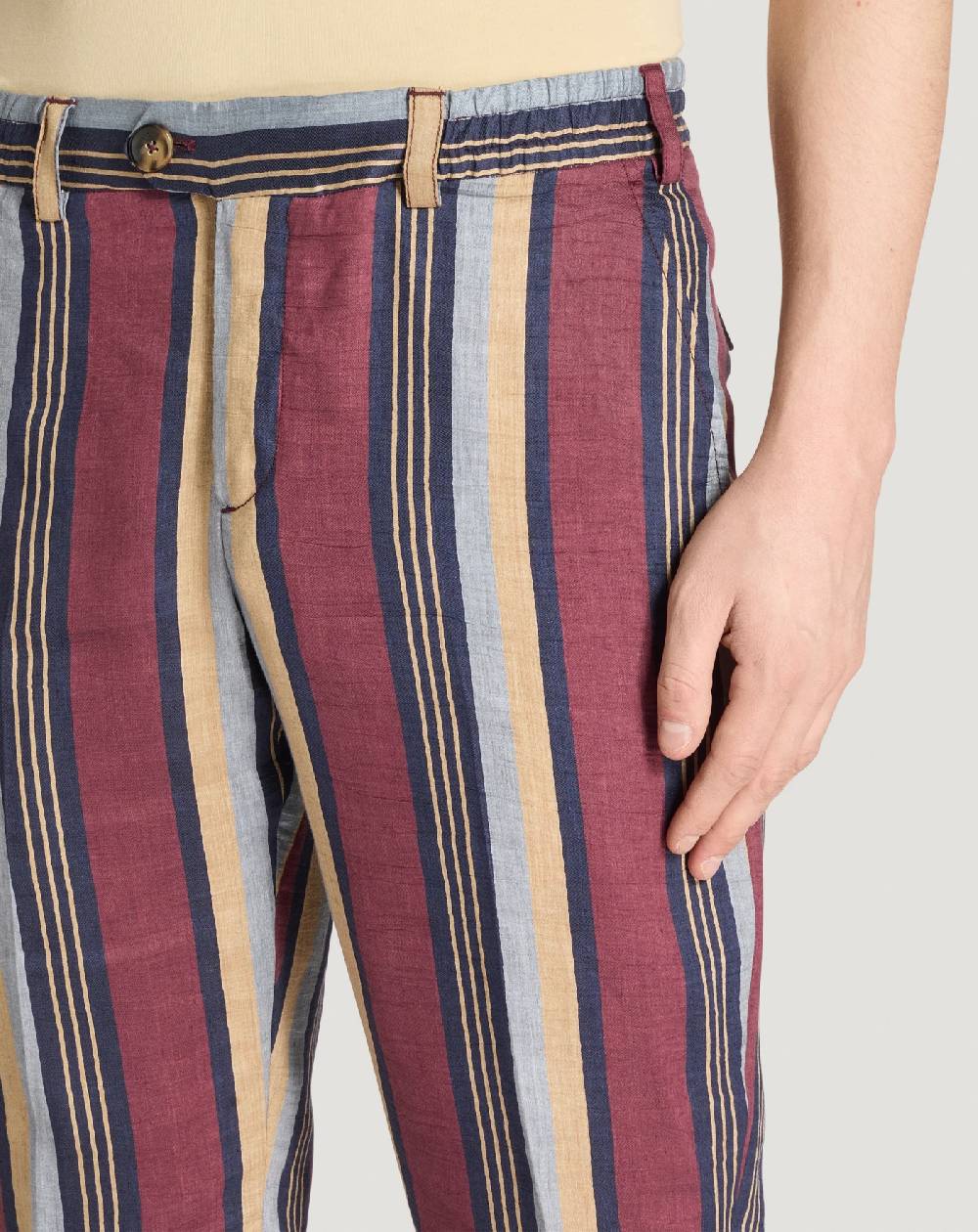 Pt Torino Pantaloni The Rebel in lino fluido Prezzo Ridotto