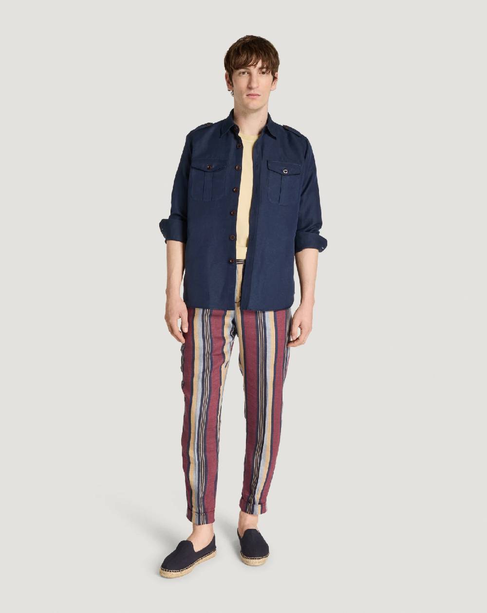 Pt Torino Pantaloni The Rebel in lino fluido Prezzo Ridotto