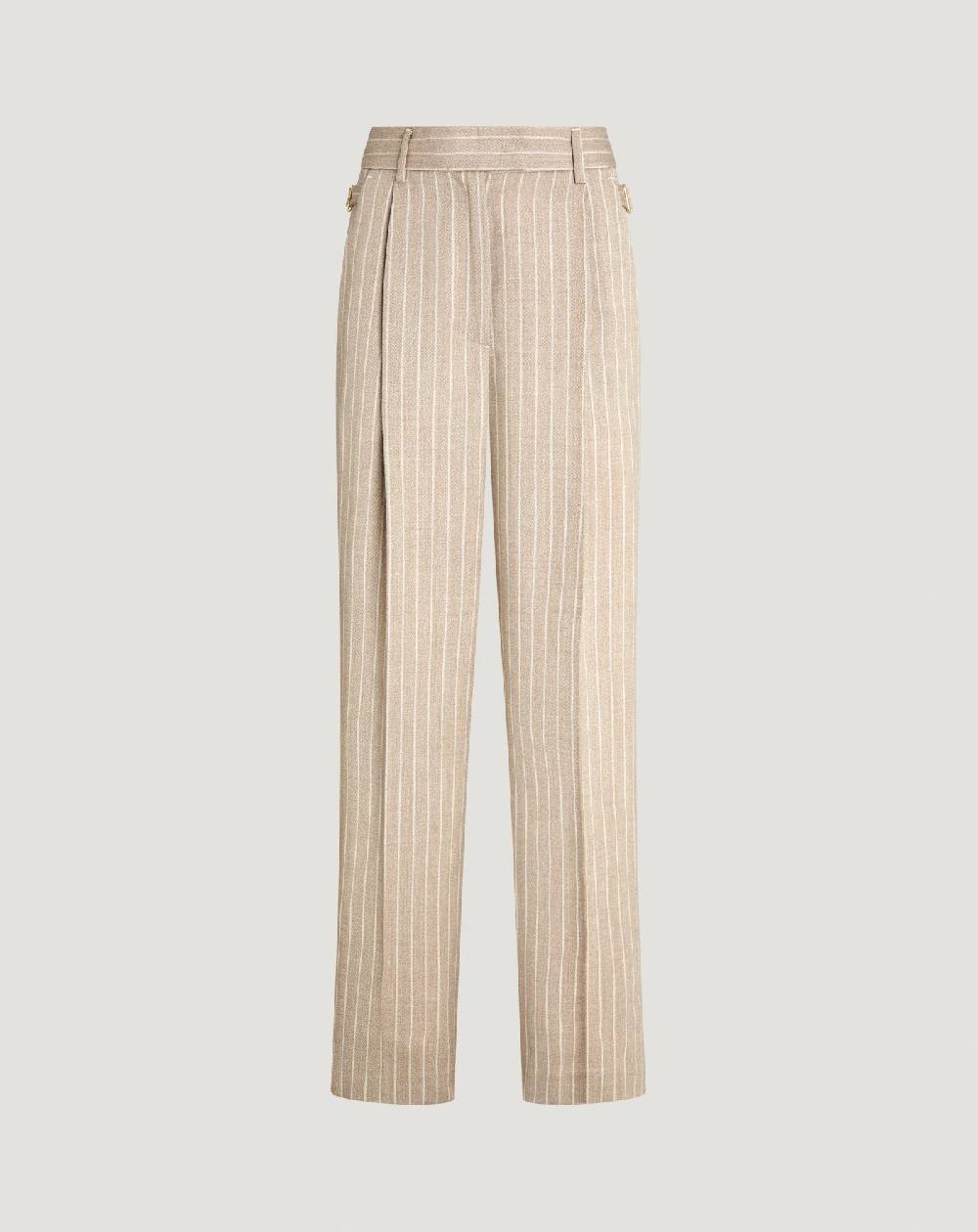 Pt Torino Pantaloni Isabel in lana mouliné