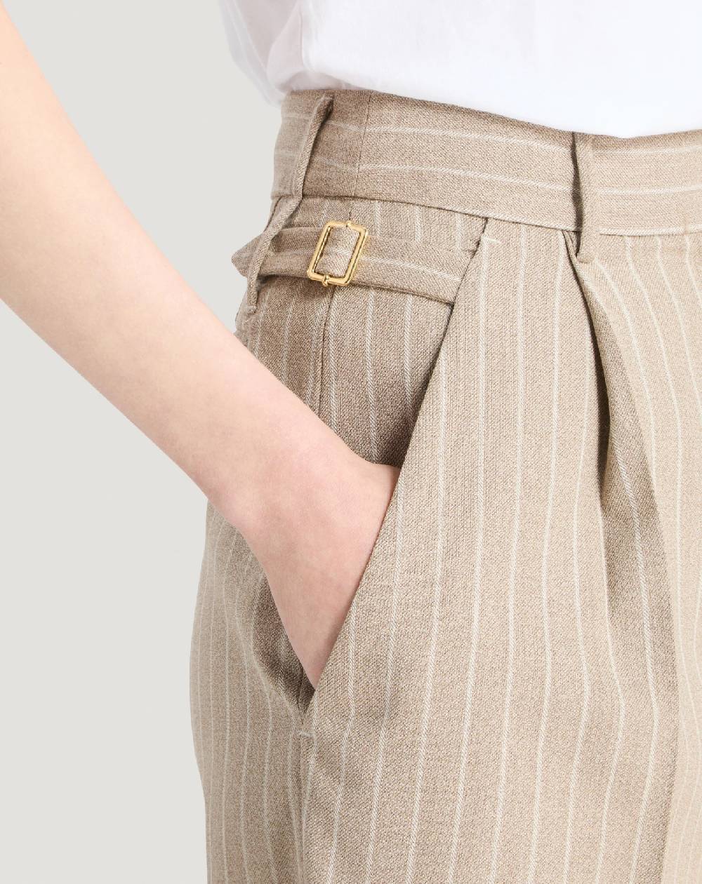Pt Torino Pantaloni Isabel in lana mouliné Promozione Limitata