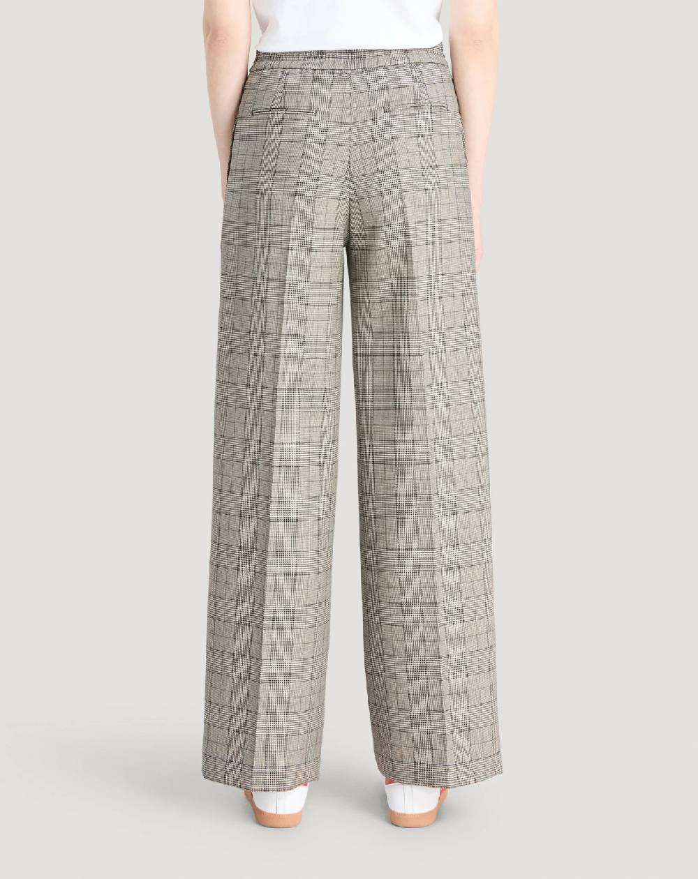 Pt Torino Pantaloni Lorenza in lana check Sconto