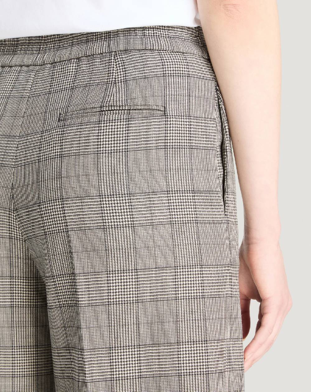 Pt Torino Pantaloni Lorenza in lana check Sconto