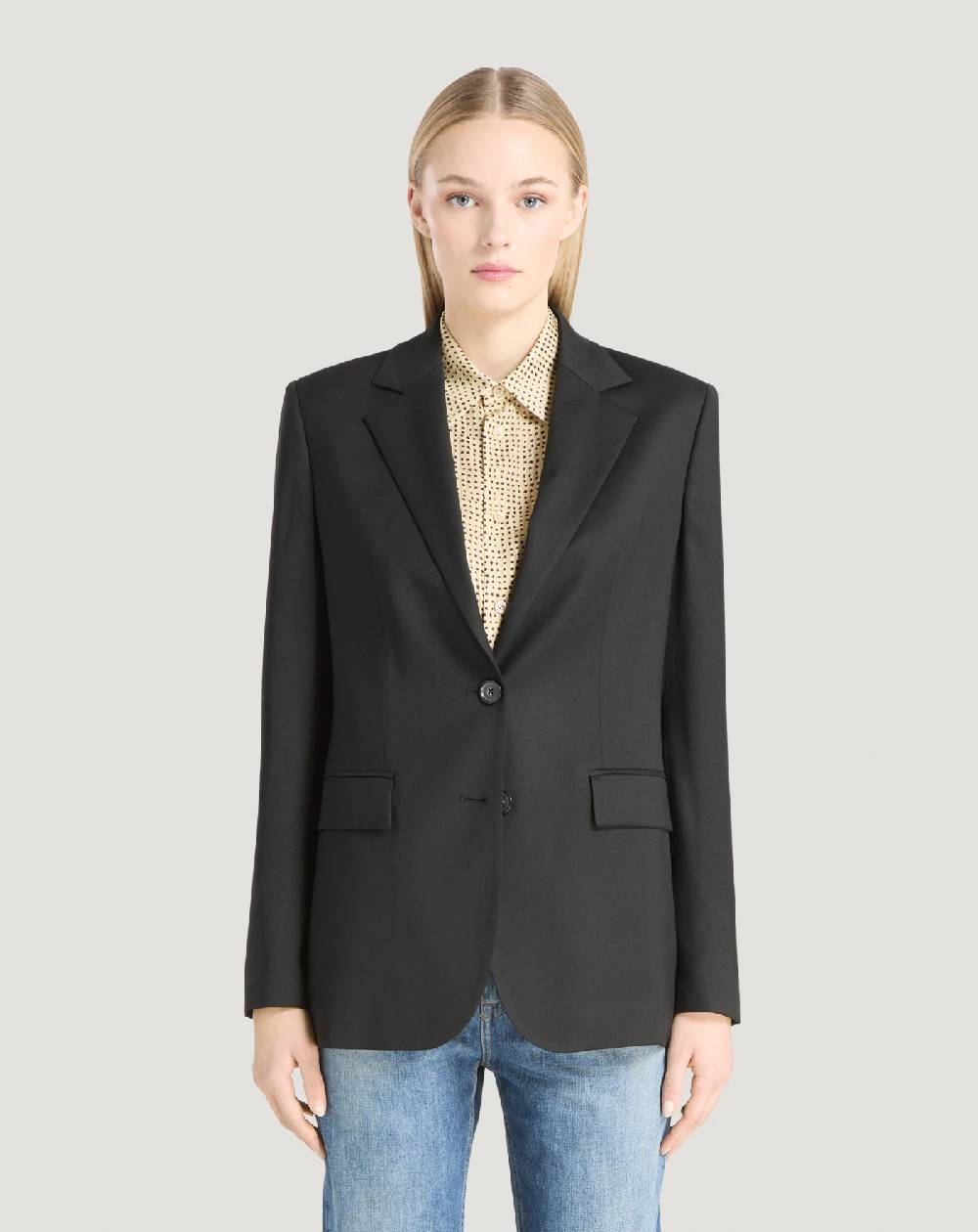 Pt Torino Blazer in twill di lana fluida Vendita Economica