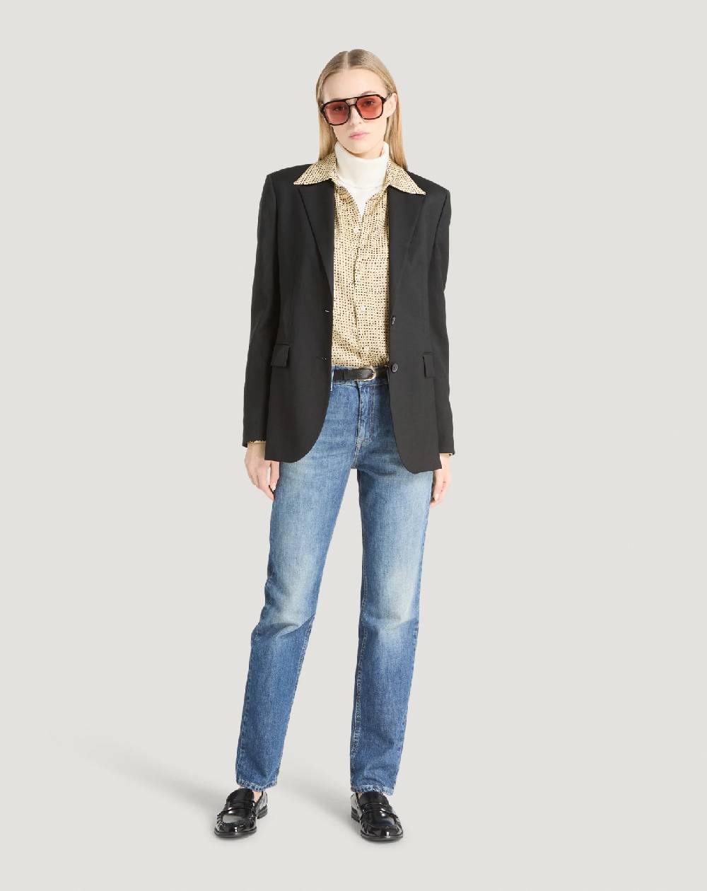 Pt Torino Blazer in twill di lana fluida Vendita Economica