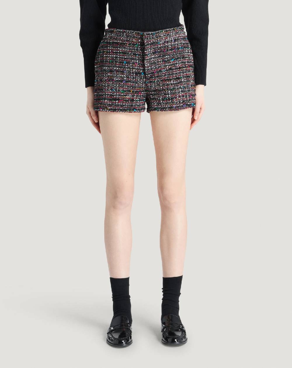 Pt Torino Shorts Julie in tweed multicolor Saldi Di Fabbrica