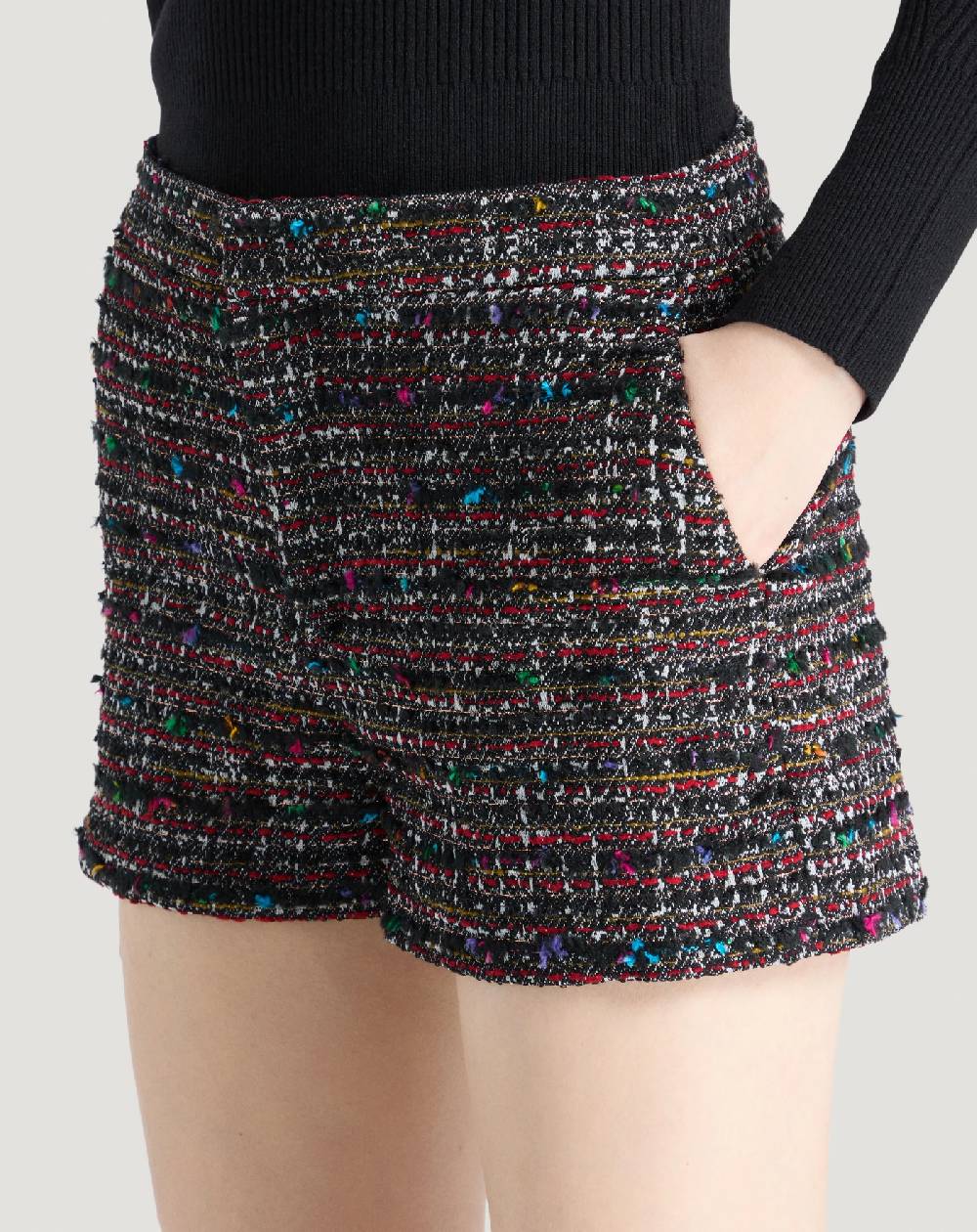 Pt Torino Shorts Julie in tweed multicolor Saldi Di Fabbrica