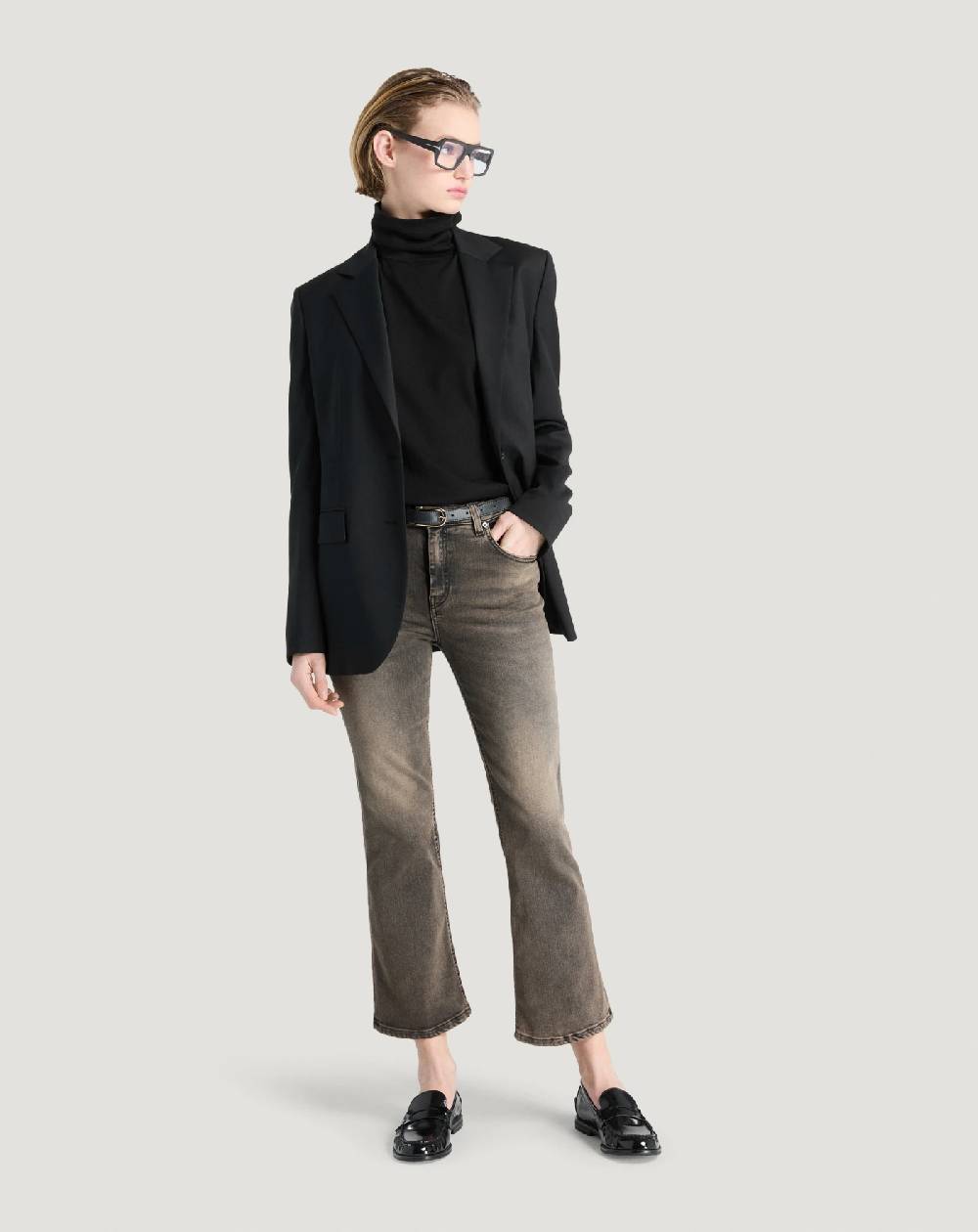 Pt Torino Jeans Kim in black denim stretch Vendite Flash