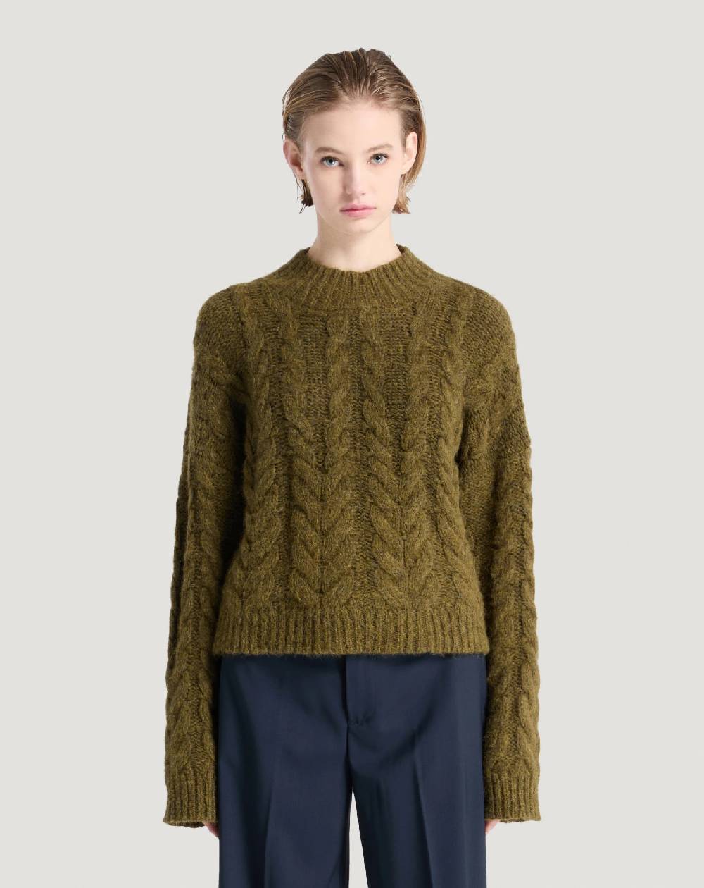 Pt Torino Maglia boxy in misto alpaca Promozione