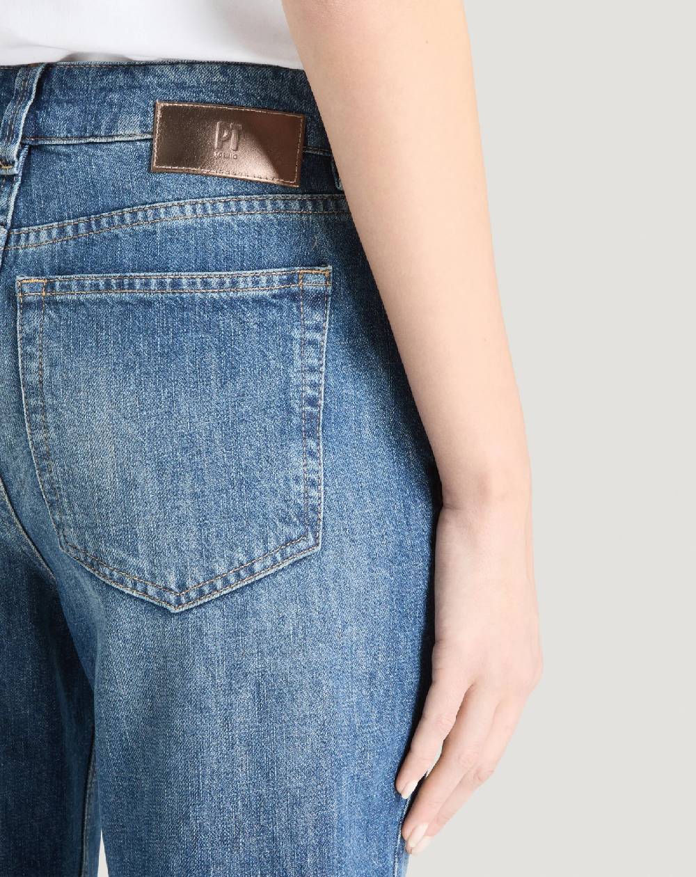 Pt Torino Jeans Alanis in denim di cotone Pezzi Unici