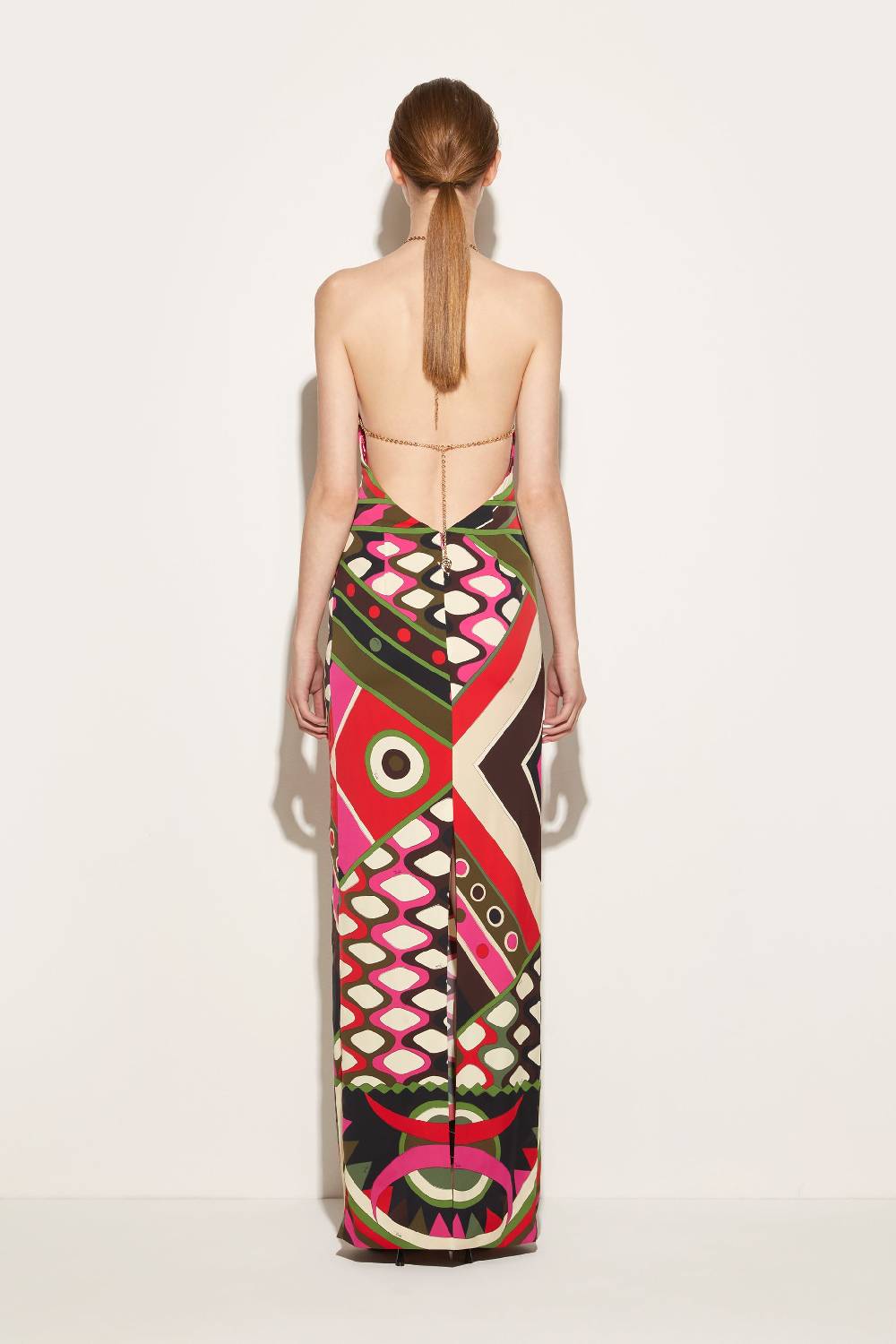 Pucci Abito con stampa Vivara e scollo all'americana Qualità