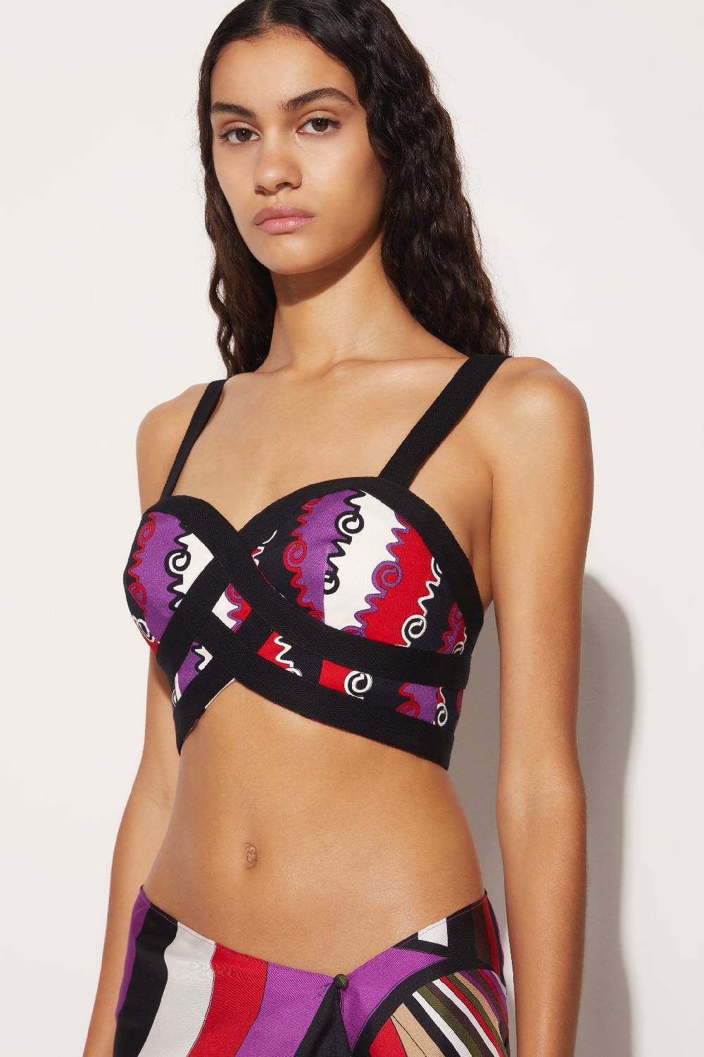 Pucci Top bustier con stampa Chiave Soddisfazione Garantita