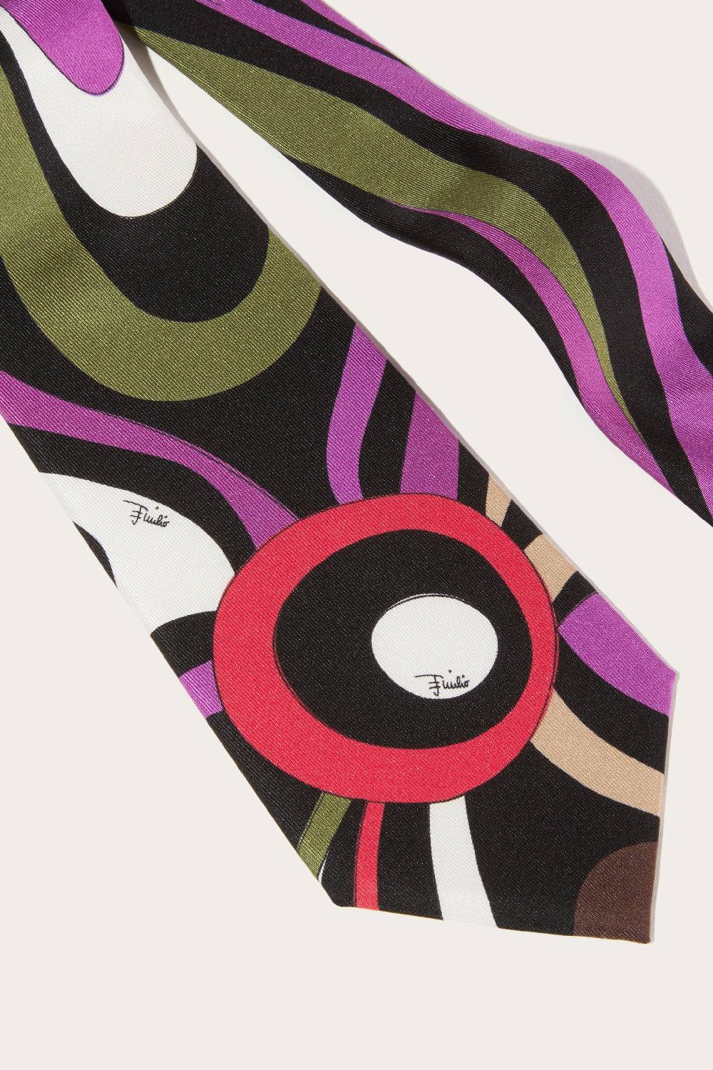 Pucci Cravatta in seta con stampa Marmo Sconto
