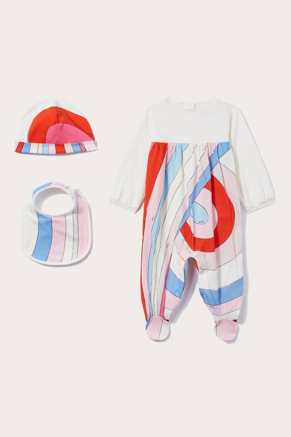 Pucci Completo neonato con stampa Iride Saldi Di Fabbrica
