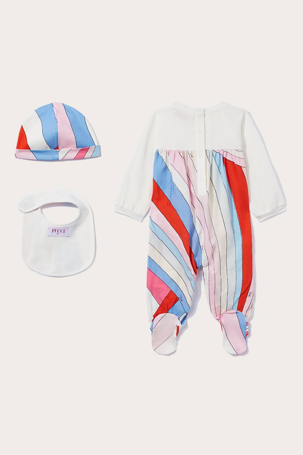 Pucci Completo neonato con stampa Iride Saldi Di Fabbrica