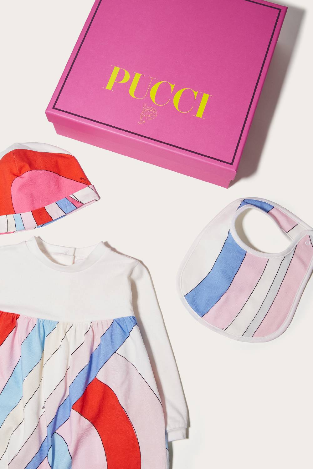 Pucci Completo neonato con stampa Iride Saldi Di Fabbrica
