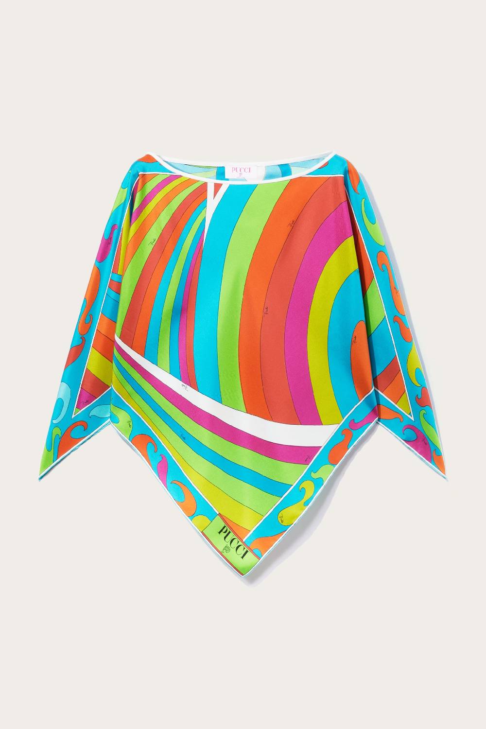 Pucci Top in seta con stampa Iride Nuova