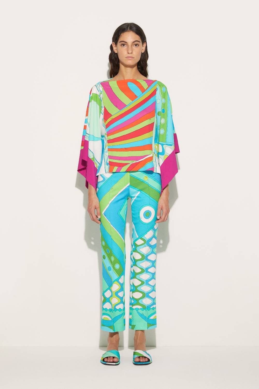 Pucci Top kaftano con stampe patchwork Italia