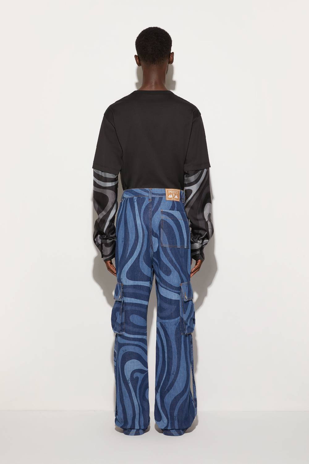 Pucci Jeans cargo con stampa Marmo Sottocosto