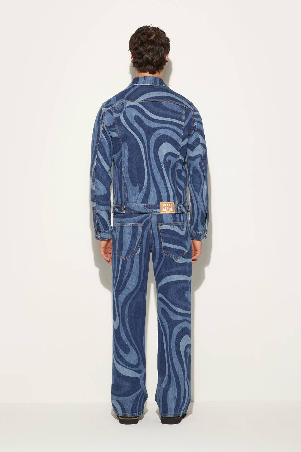 Pucci Giacca in denim con stampa Marmo Convenienza