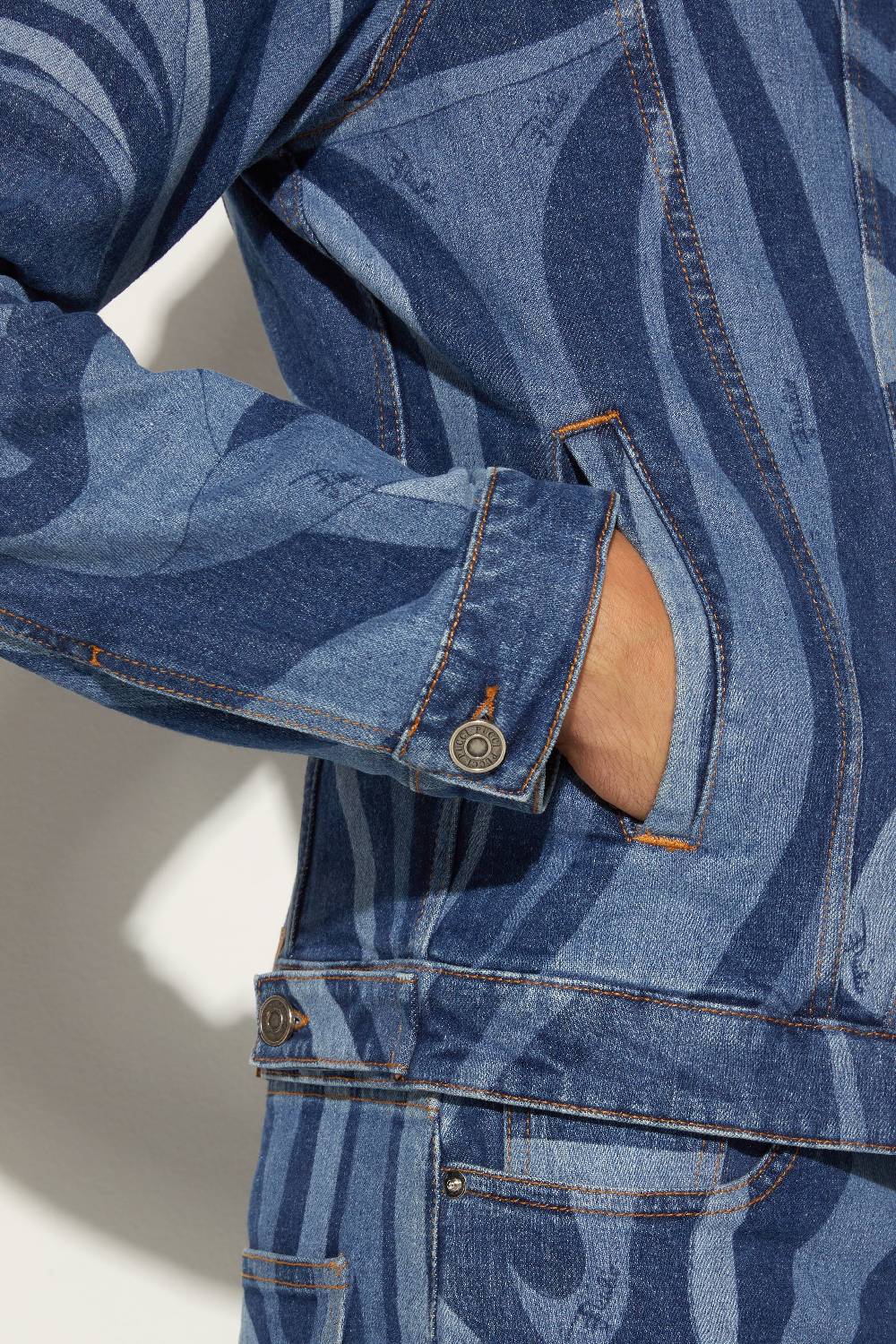Pucci Giacca in denim con stampa Marmo Convenienza