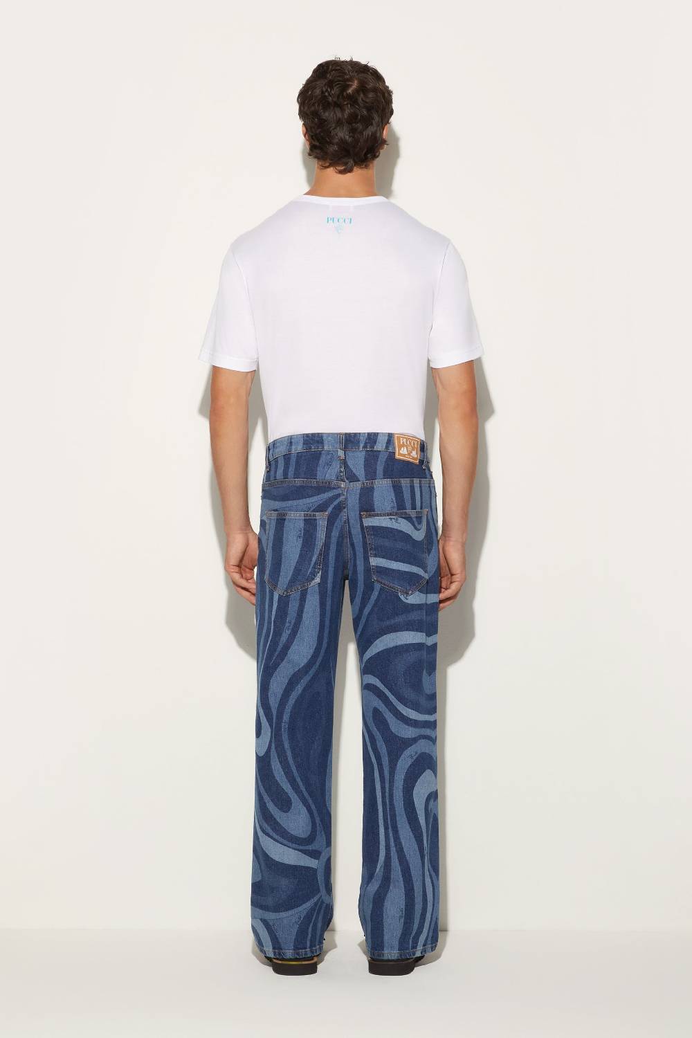 Pucci Jeans a gamba dritta con stampa Marmo Novità